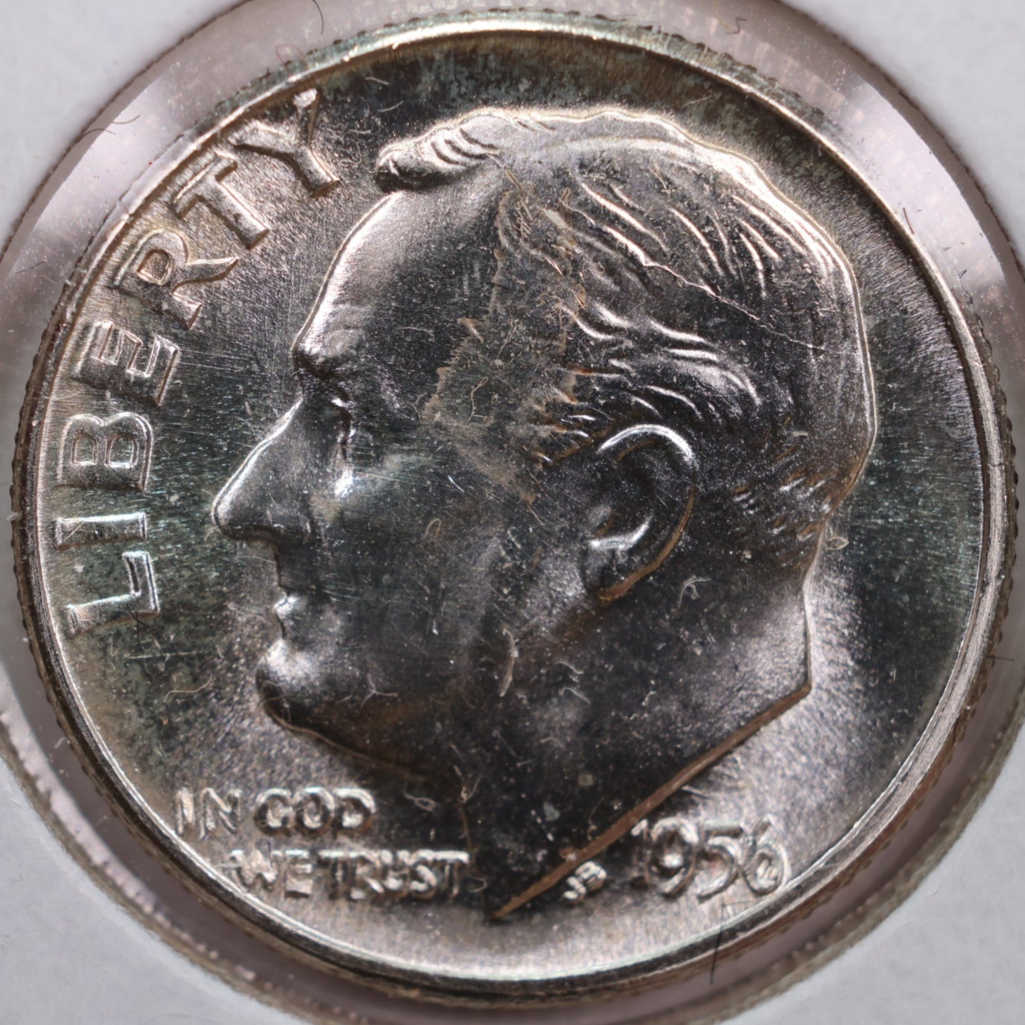 1956-D Roosevelt Silver Dime, Mint State Uncirculated Coin, Store #DE0295