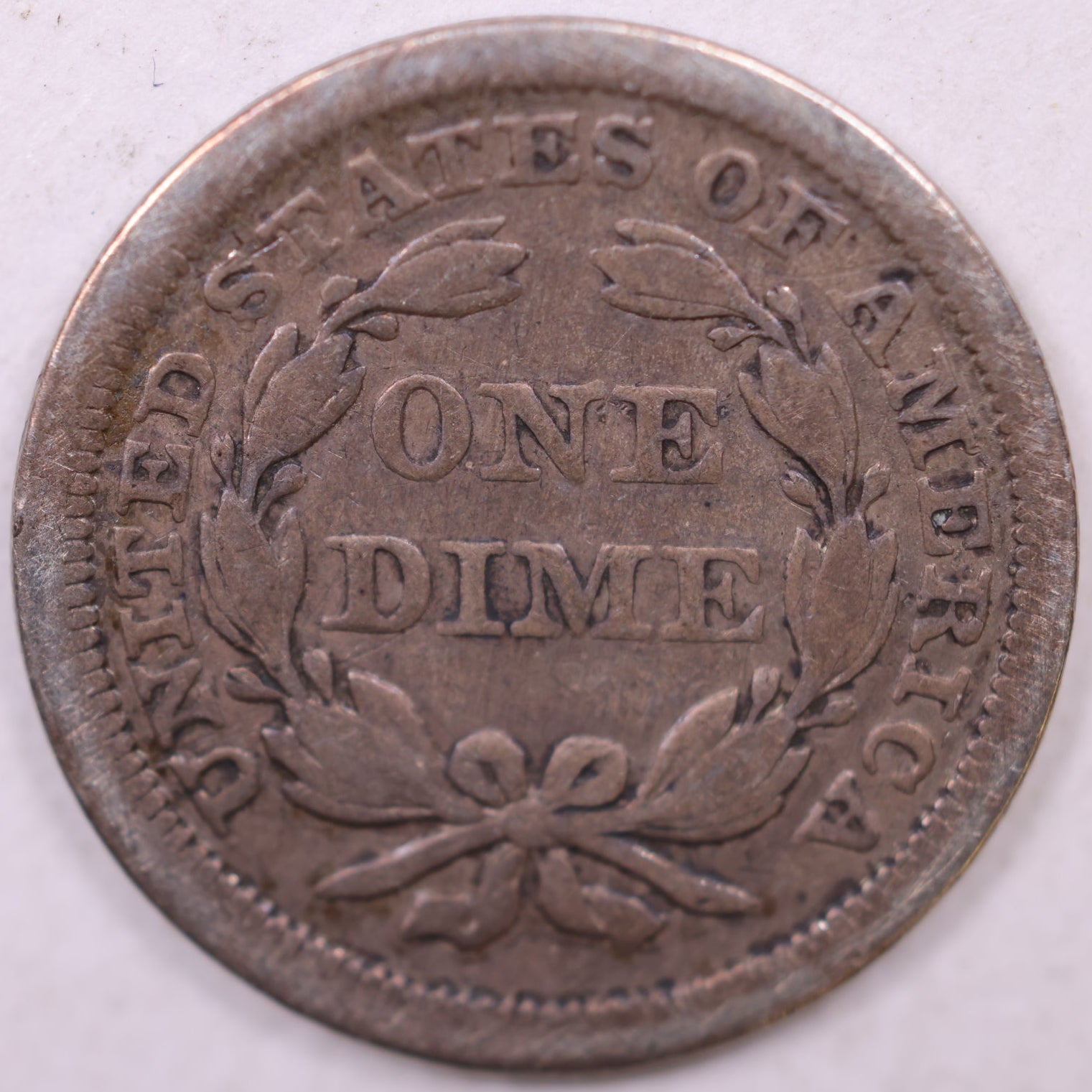 1857 Seated Liberty Dime, Fine Circulated Coin, Store #DE0812