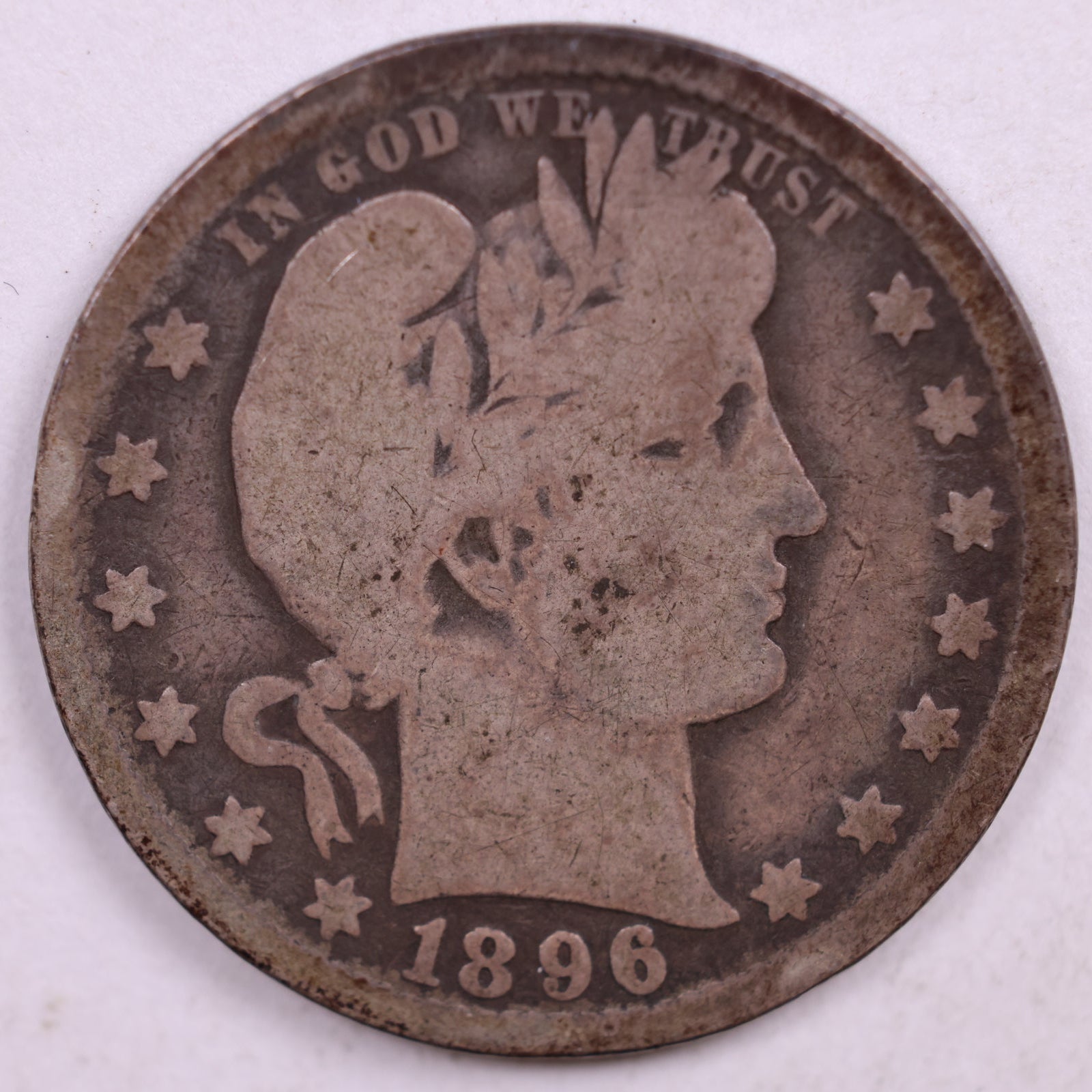 1896 Barber Quarter, Good Circulated Coin, Store #QR1149