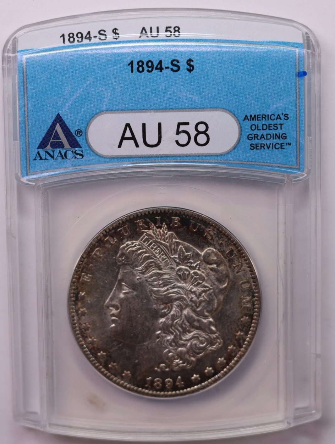 1894-S Morgan Silver Dollar., ANACS AU-58., Store #1679