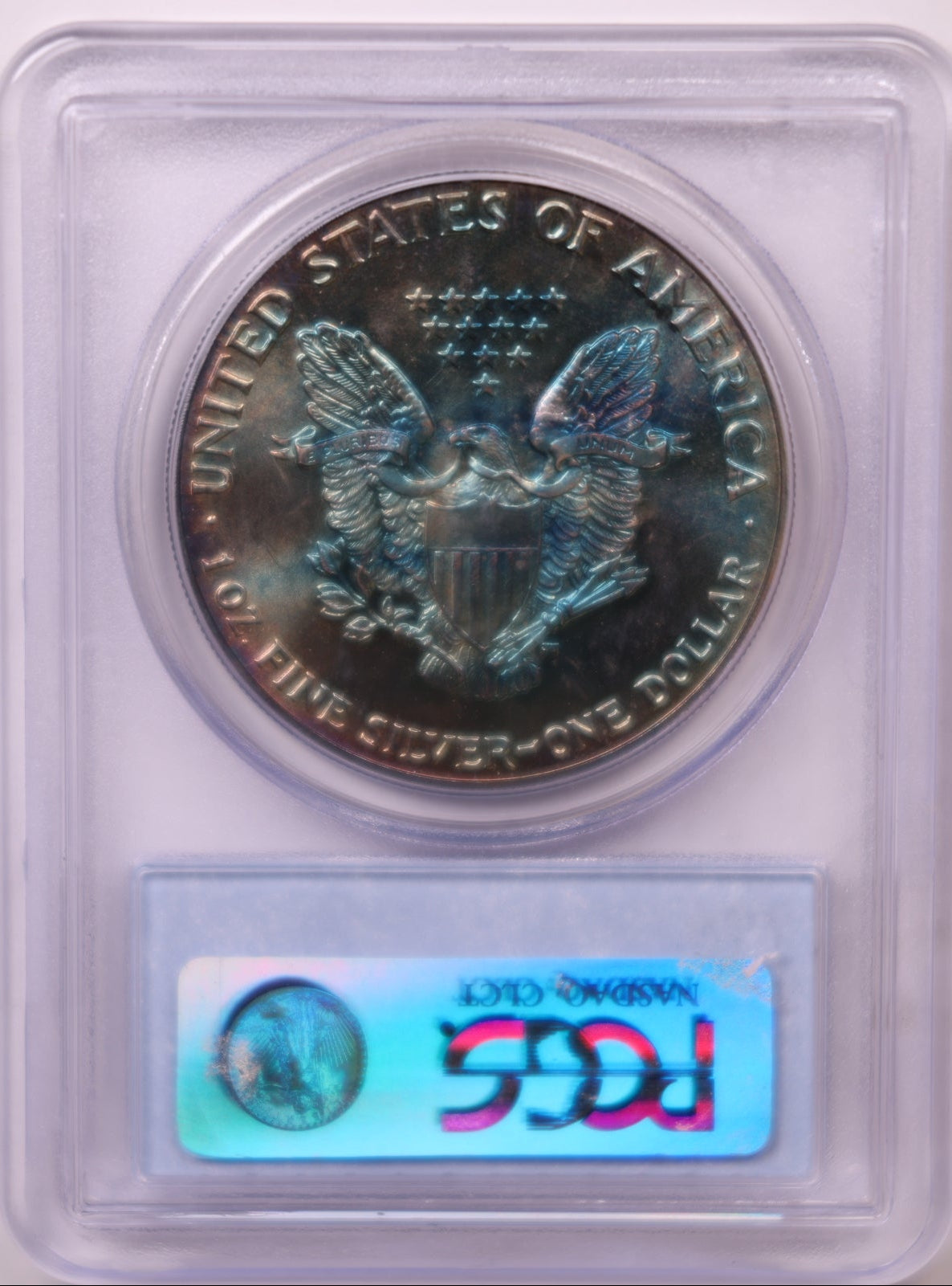 1986 American Silver Eagle Toner, PCGS MS-68, Store#AE0301