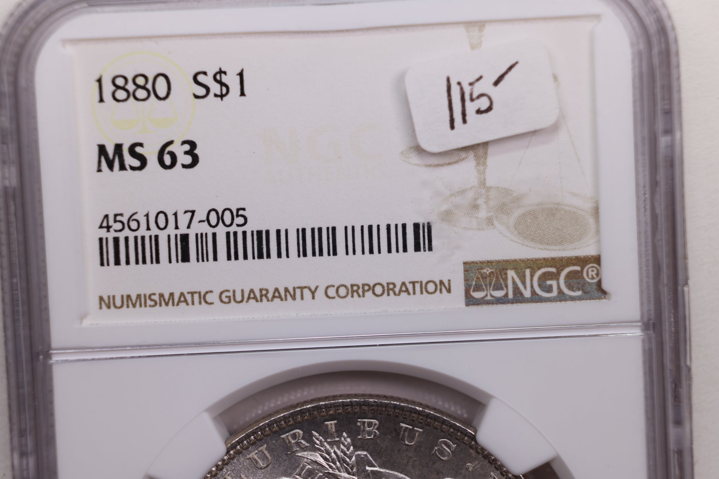 1880 Morgan Silver Dollar., NGC Certified, MS-63., Store Sale #GDR088