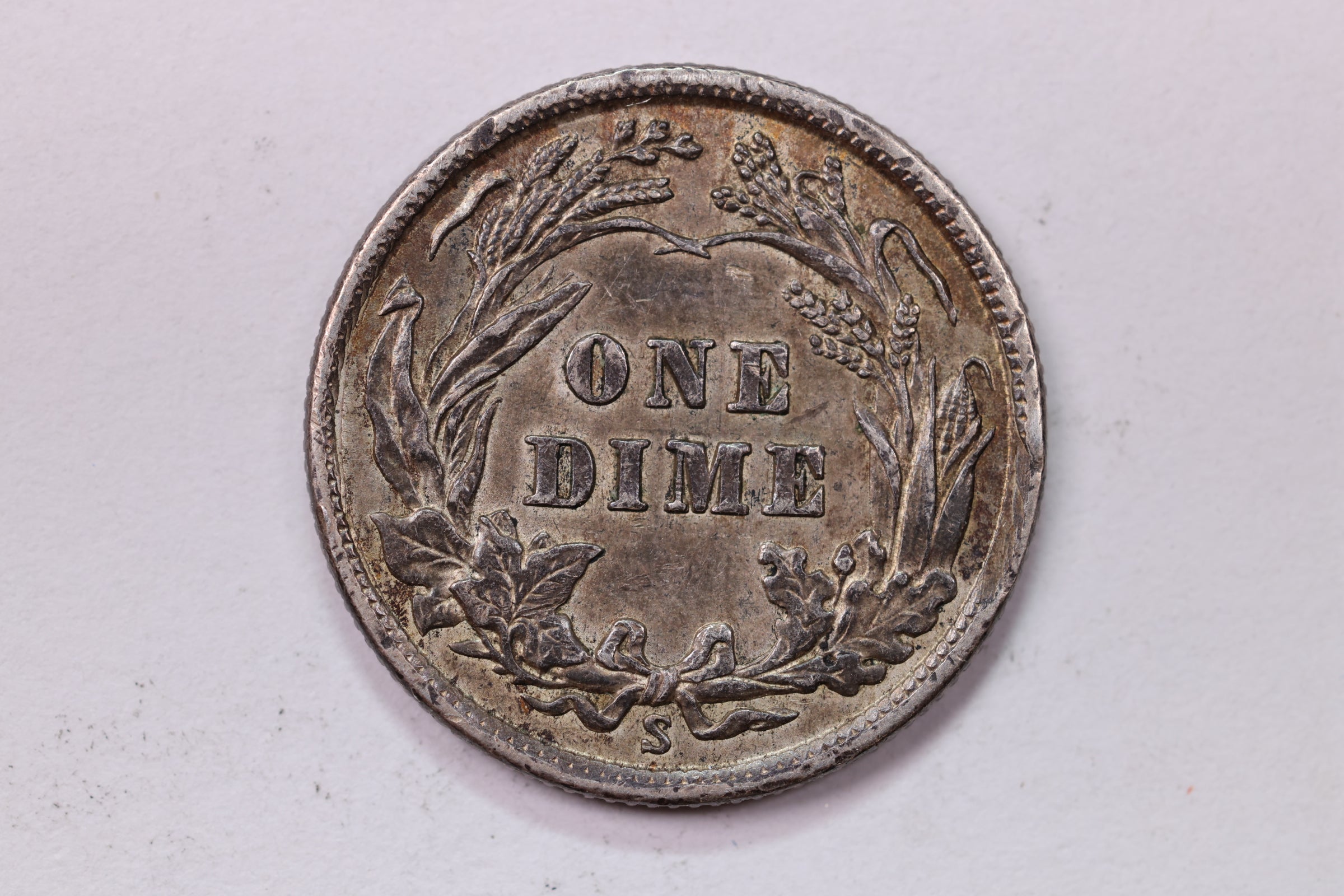 1912-S 10 Cent., Barber Silver Dime., Extra Fine Coin., Store #1700