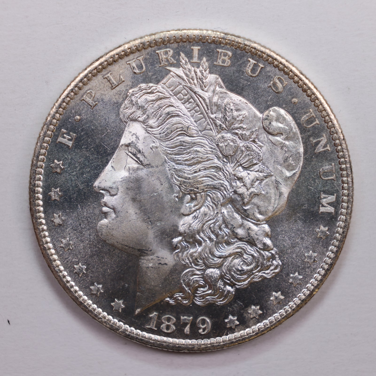 1879-S Morgan Silver Dollar., Mint State, Proof Like., Store Sale #DR0642