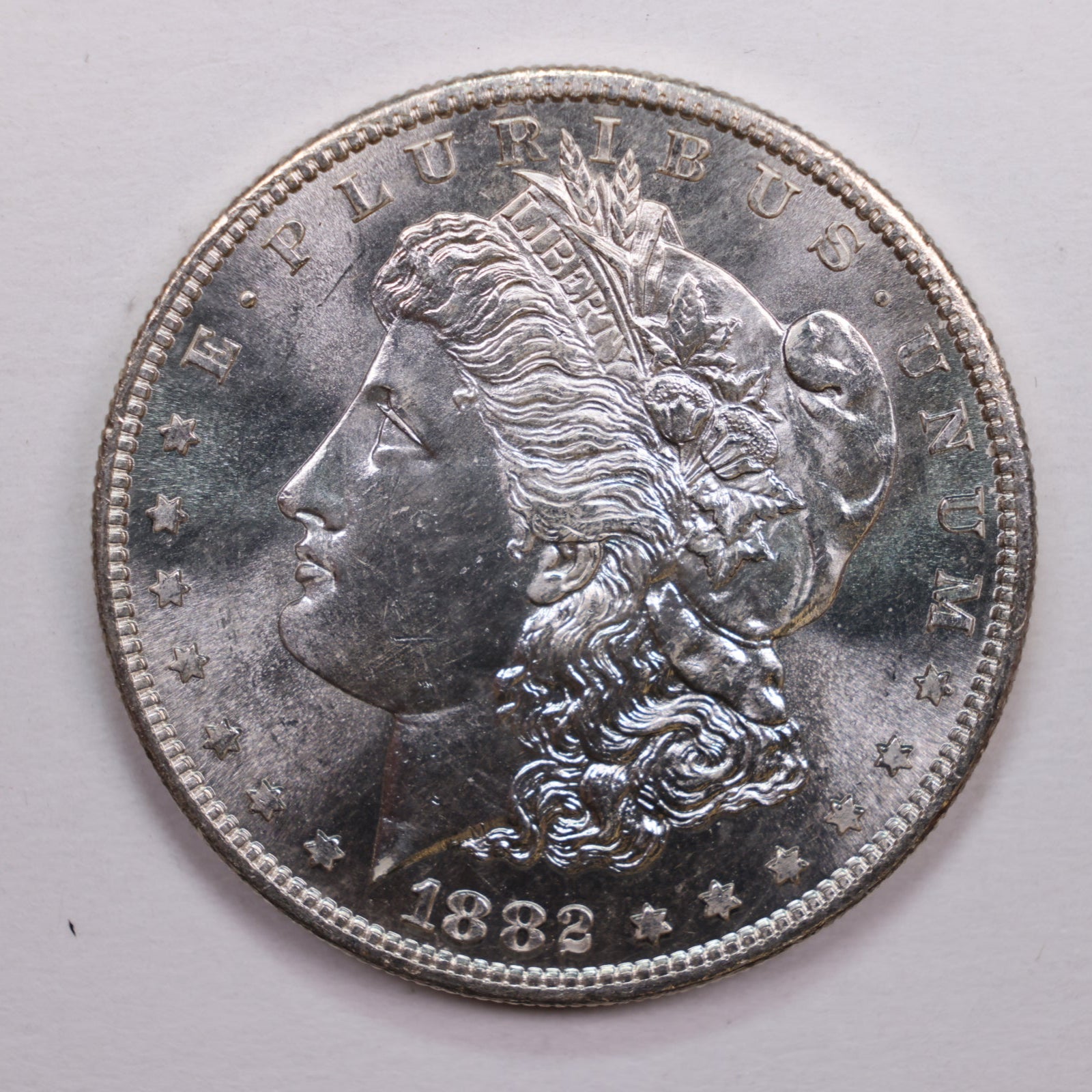 1882-S Morgan Silver Dollar., Mint State, Proof Like., Store Sale #DR0644
