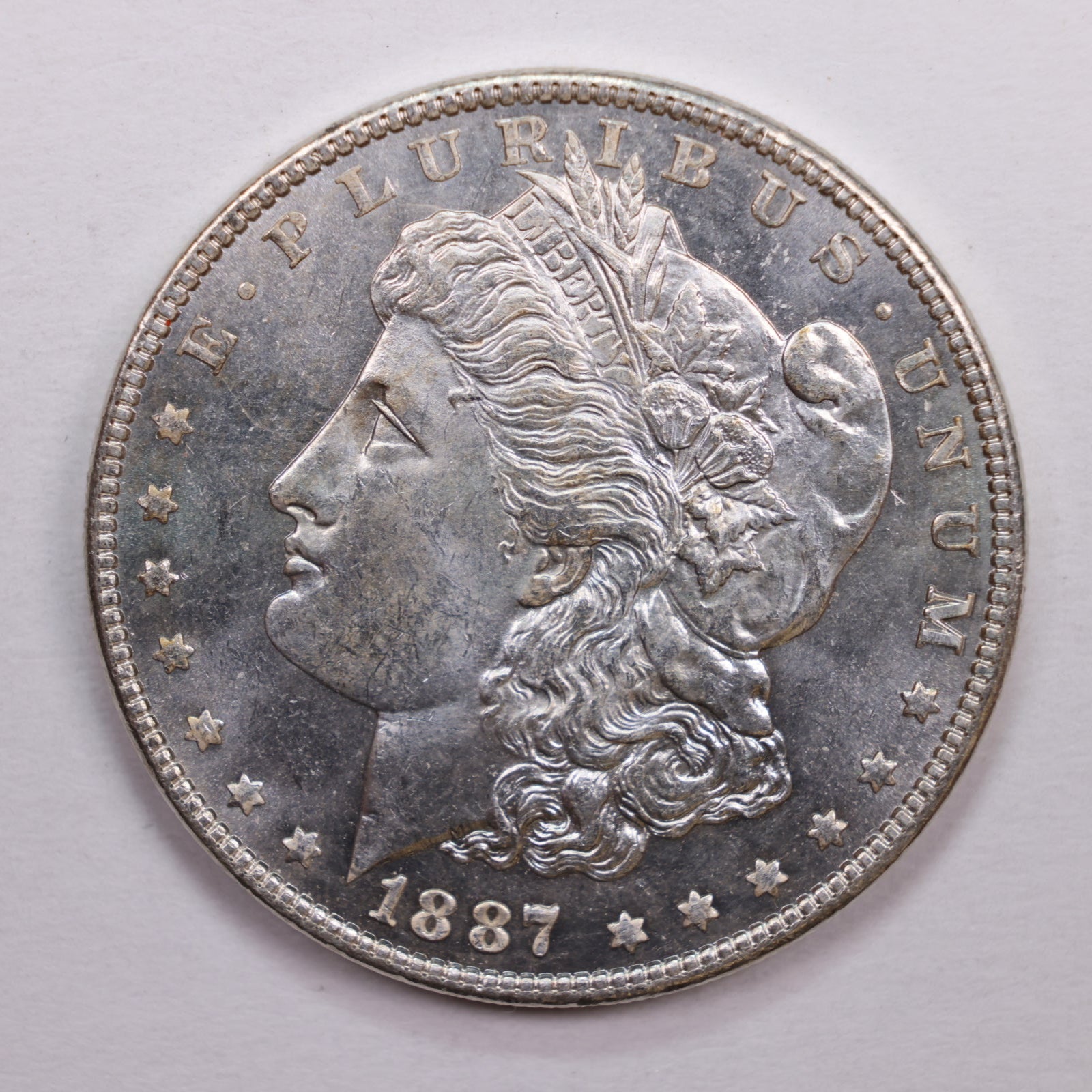 1887 Morgan Dollar, Mint State Proof-like Uncirculated Coin, Store #DR0647