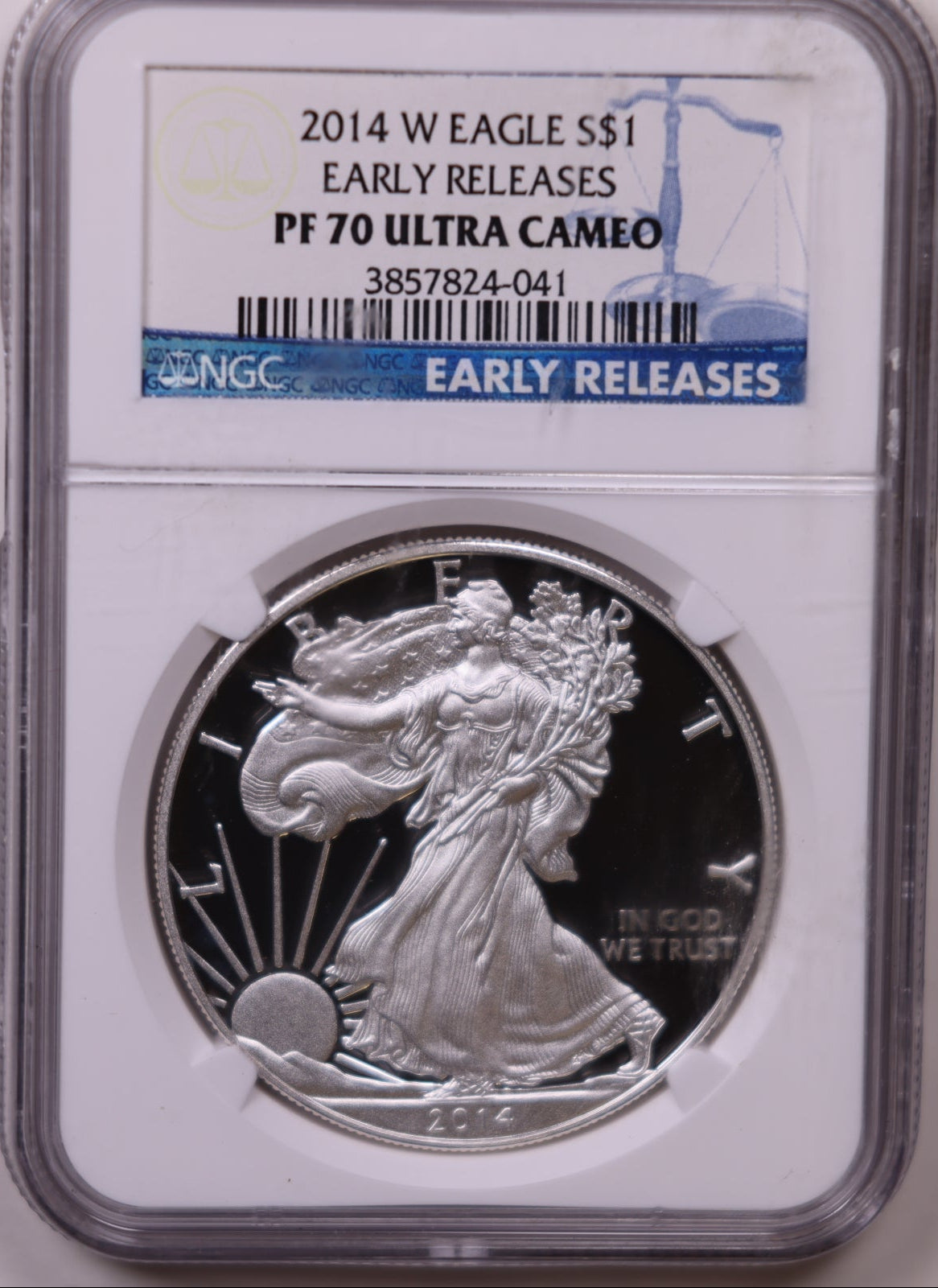 2014-W Ultra Cameo American Silver Eagle, Early Release, NGC PF-70, Store#AE0330