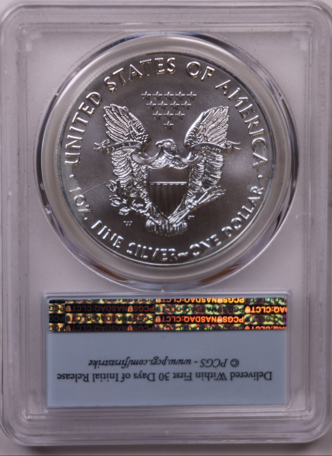 2017-W Burnished American Silver Eagle, First Strike, PCGS SP-70, Store#AE0335