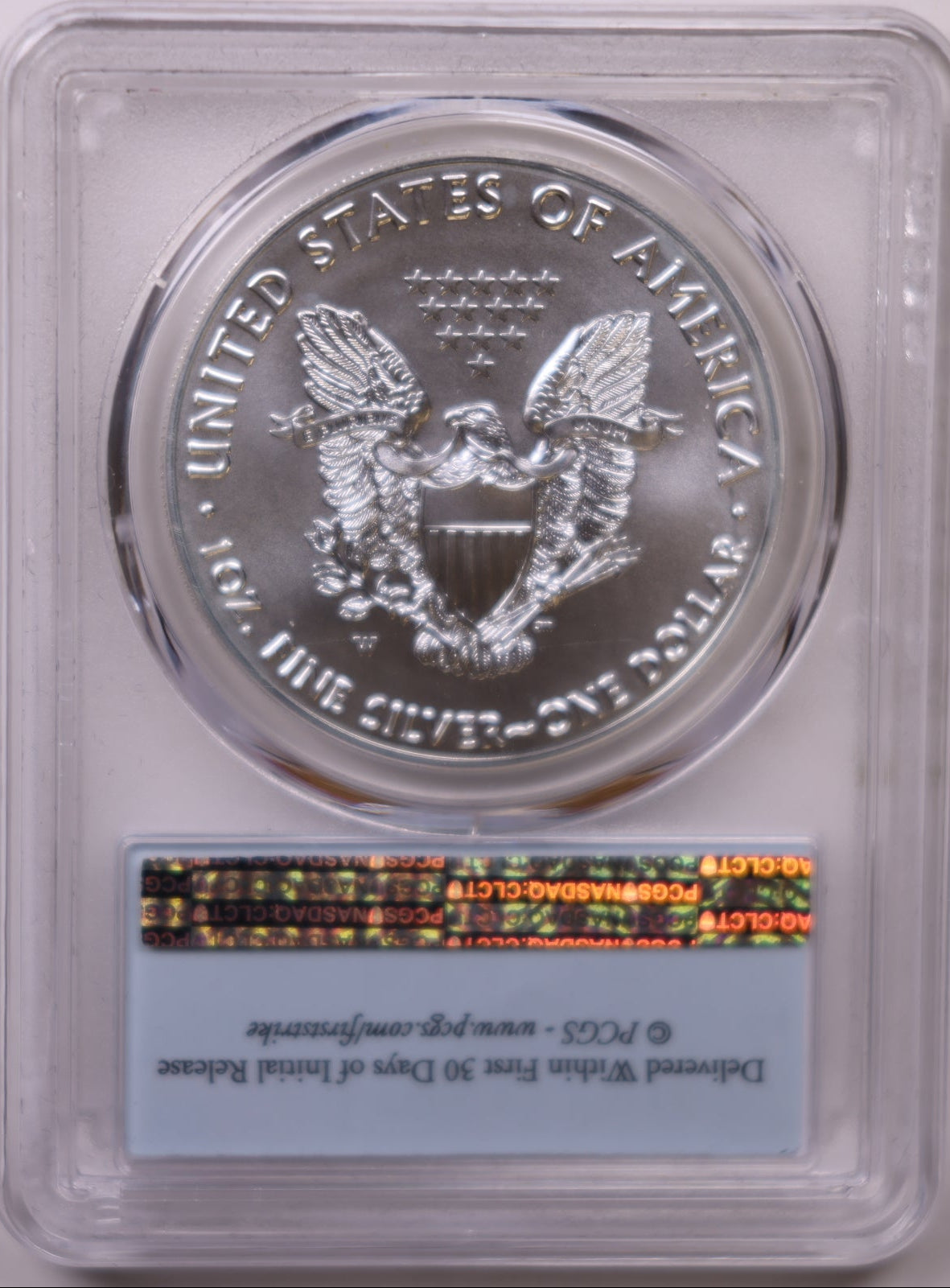 2017-W Burnished American Silver Eagle, First Strike, PCGS SP-70, Store#AE0336