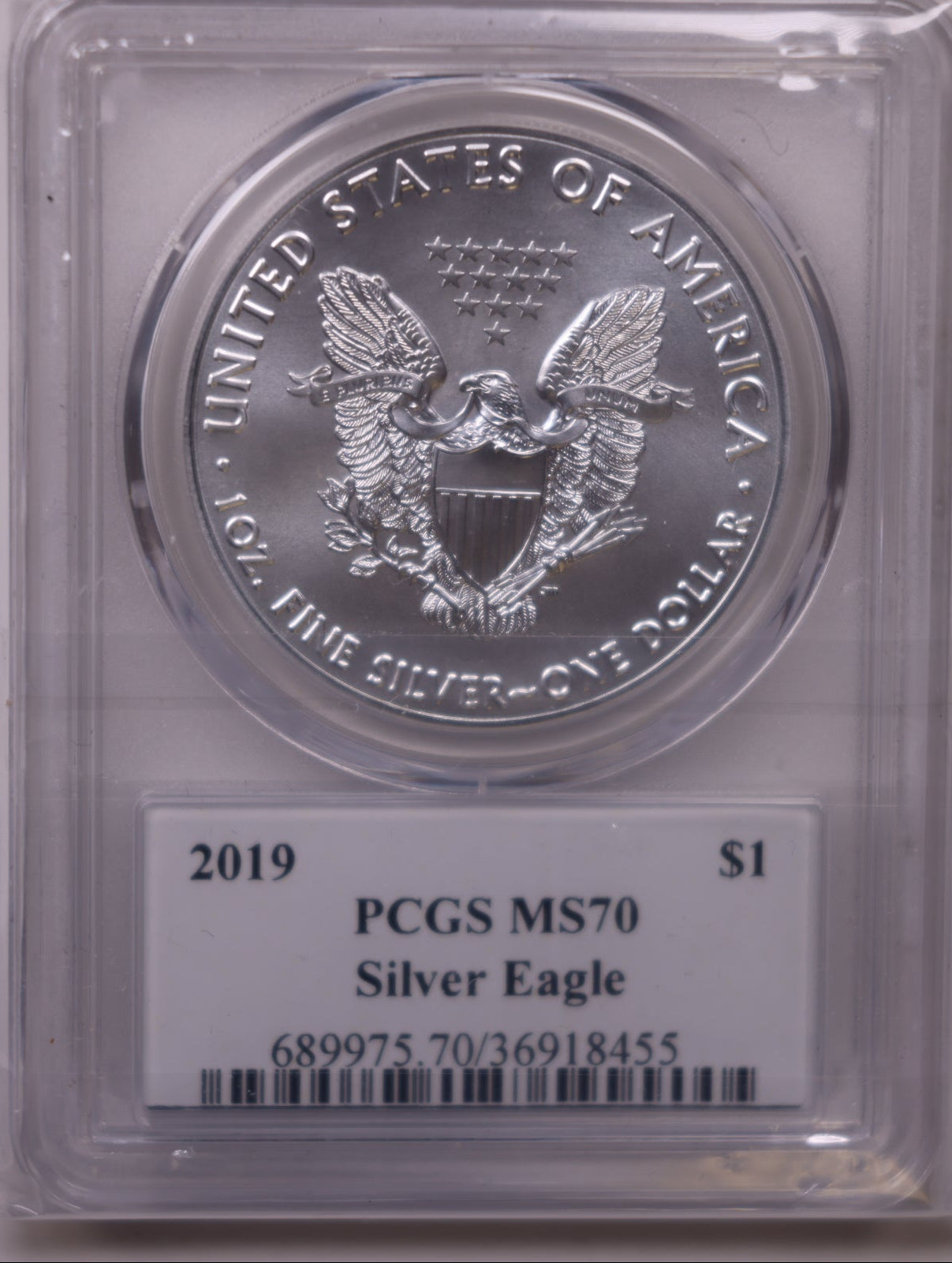 2019 American Silver Eagle, First Edition, PCGS MS-70, Store#AE0339