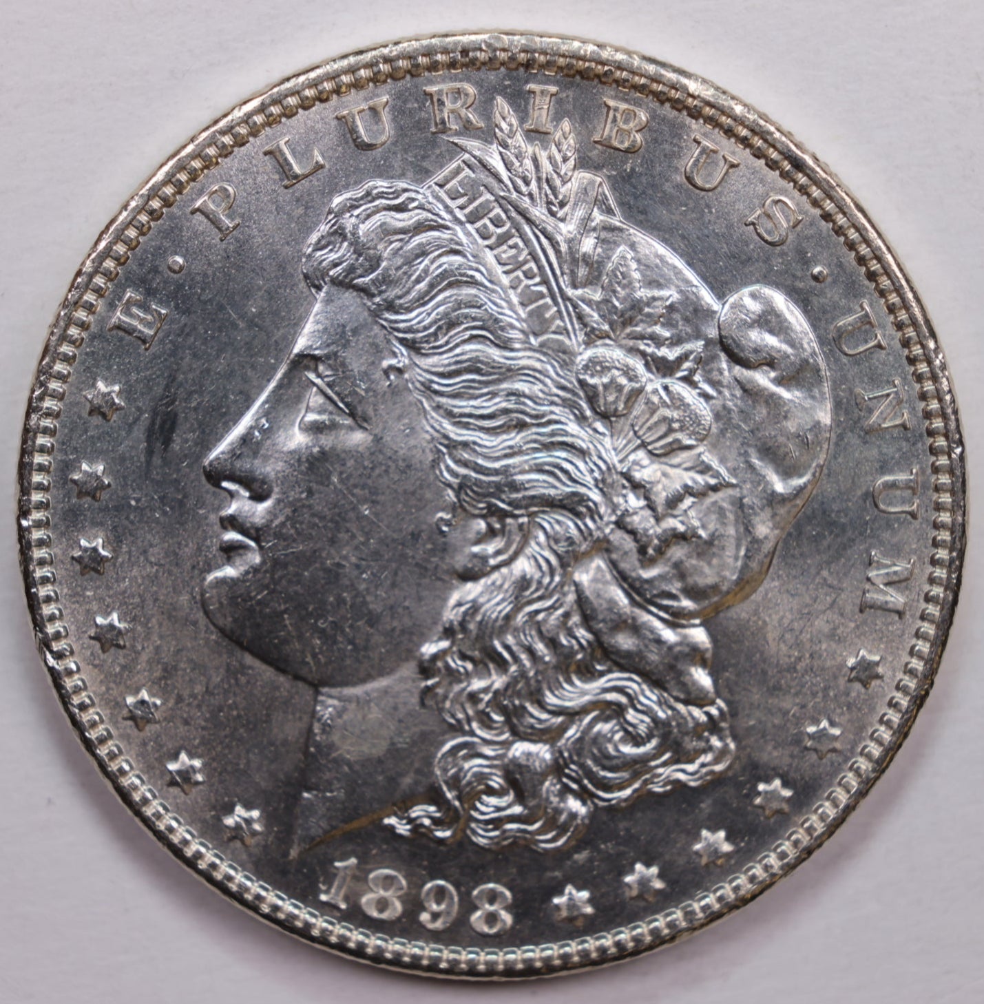 1898 Morgan Silver Dollar., Mint State, Proof Like., Store Sale #DR0669
