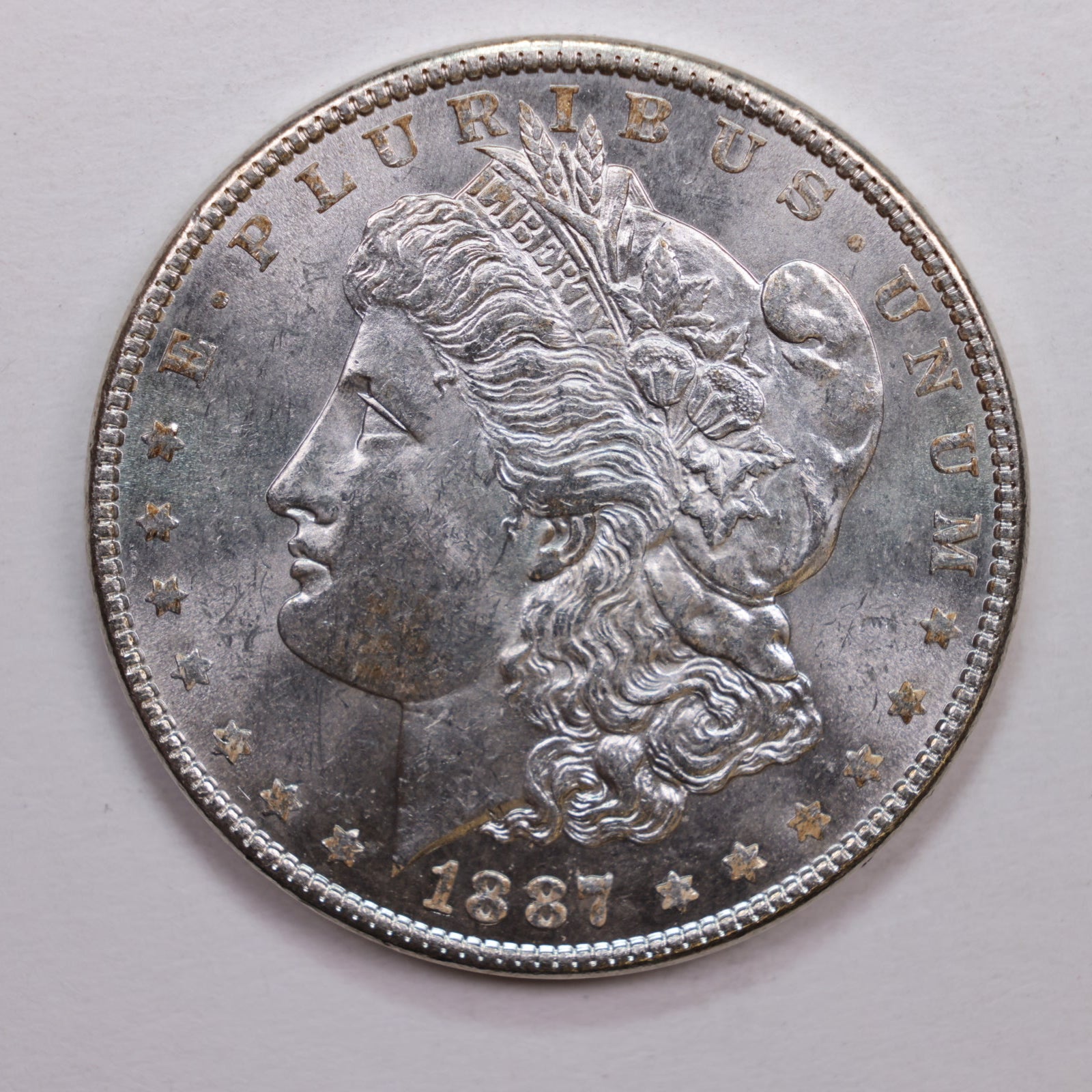 1887 Morgan Dollar, Mint State Uncirculated Coin, Store #DR0670