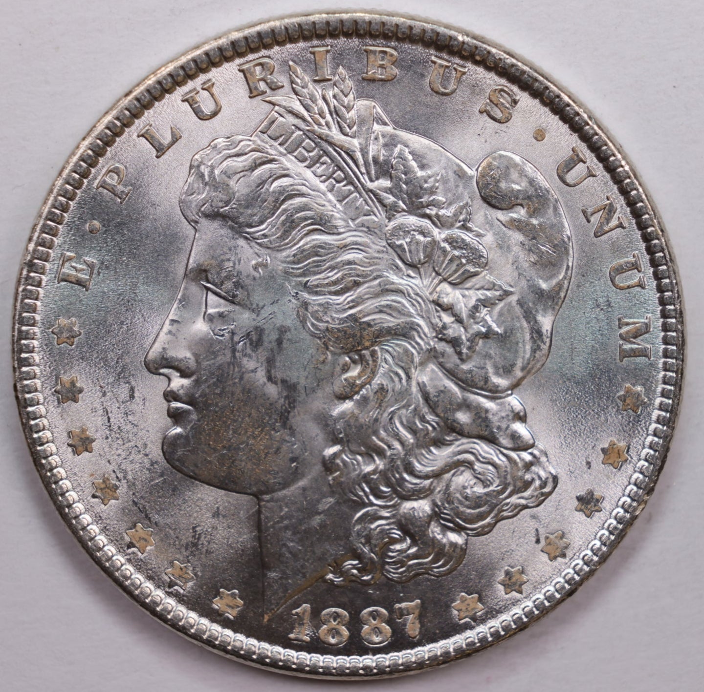 1887 Morgan Dollar, Mint State Circulated Coinb, Store #DR0672
