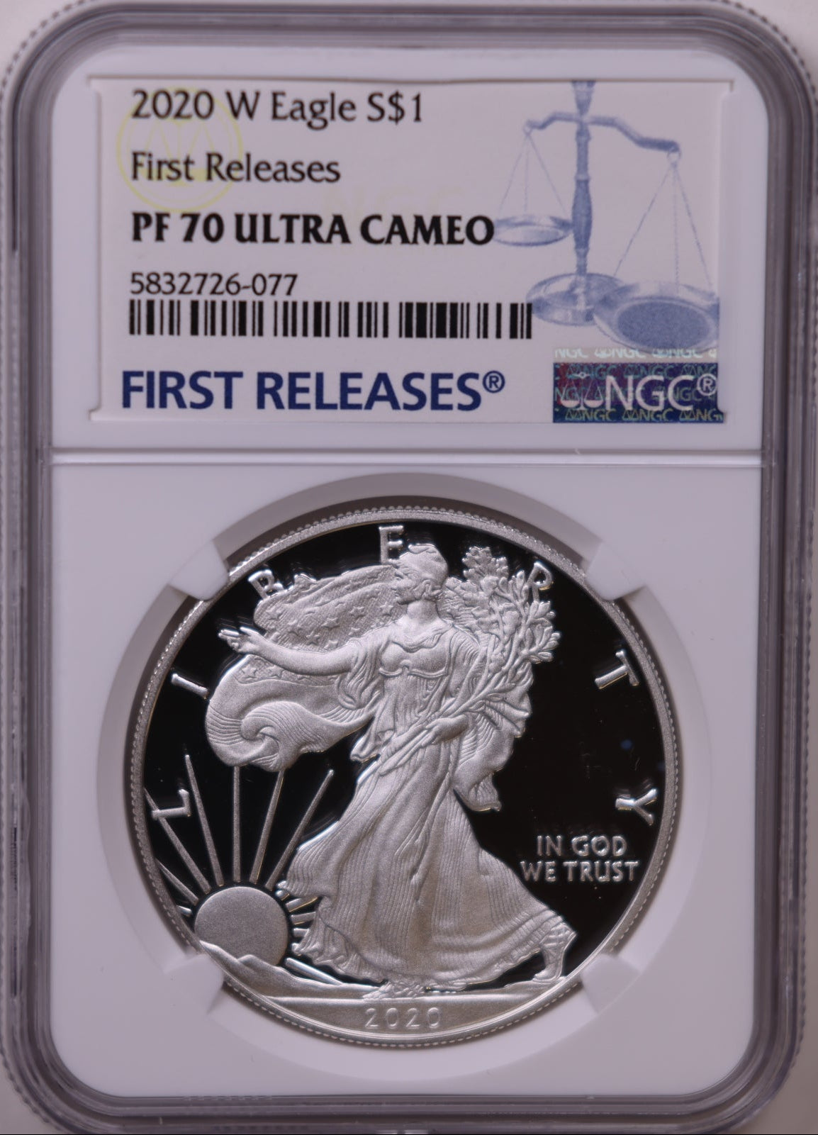 2020 American Silver Eagle, NGC MS-70, Store#AE0350