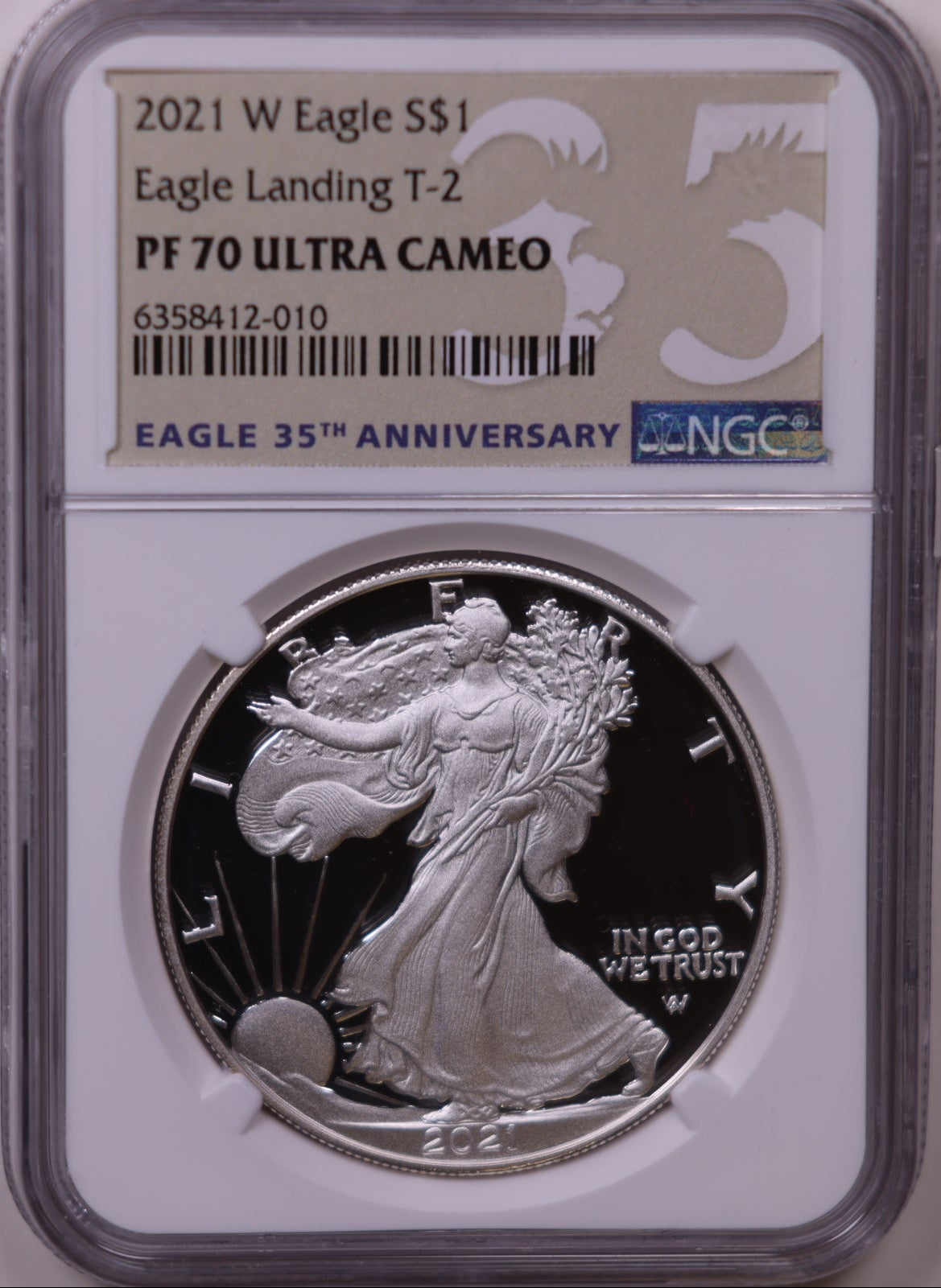 2021-W American Silver Eagle Type 2, NGC PF-70, Store#AE0360