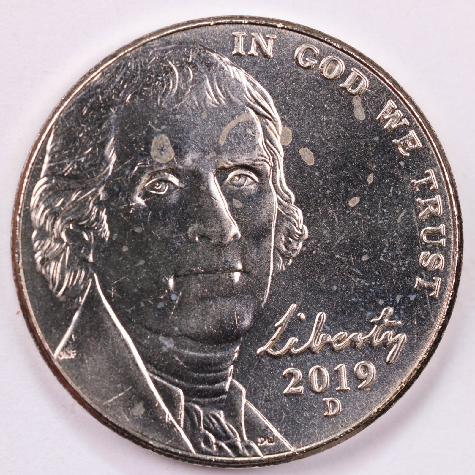 2019-D Jefferson Nickel, Uncirculated coin, Store #UN019D