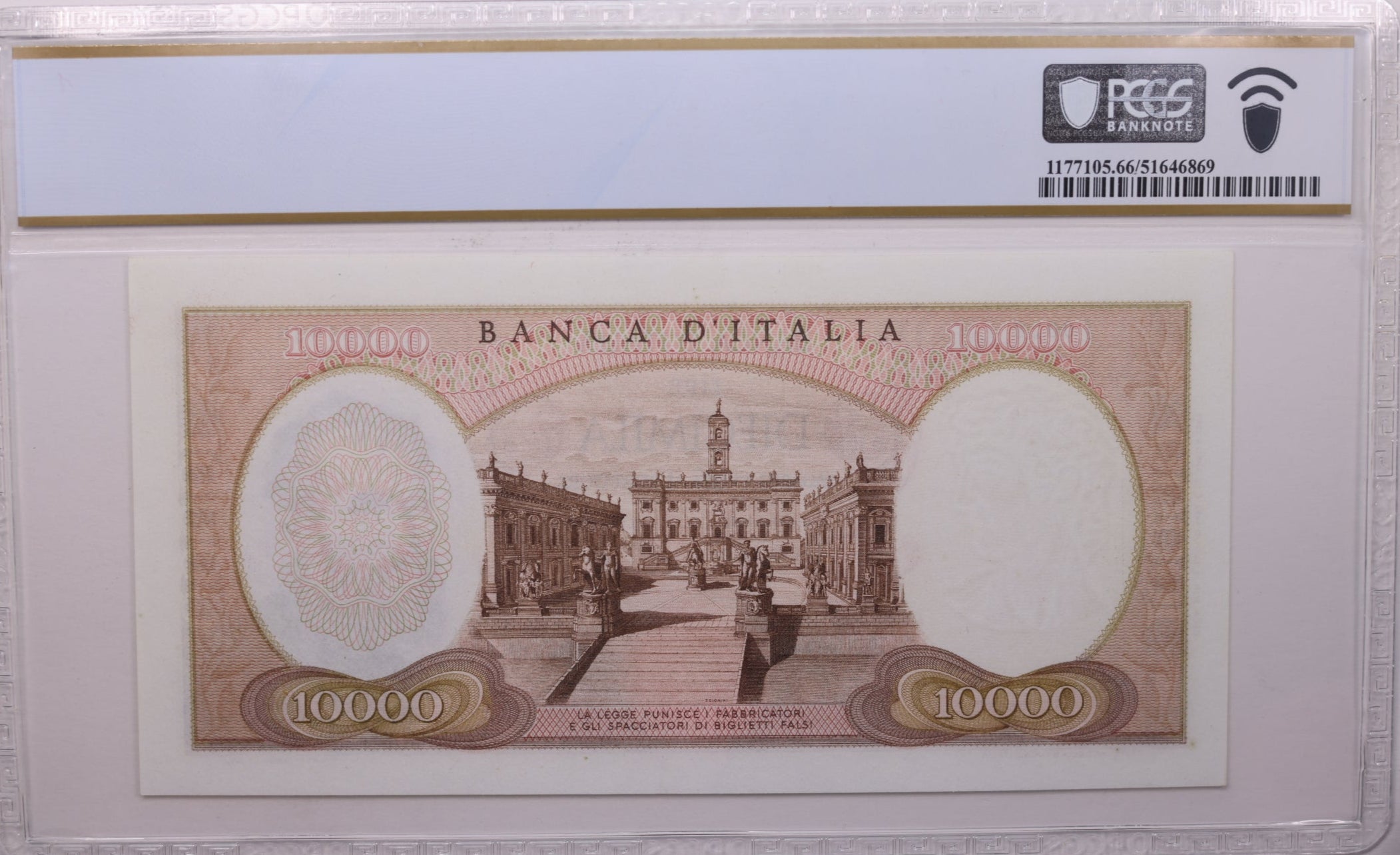 1962 10,000 Lire, Bank of Italy., PCGS CU-66 PPQ., Store #GWC026