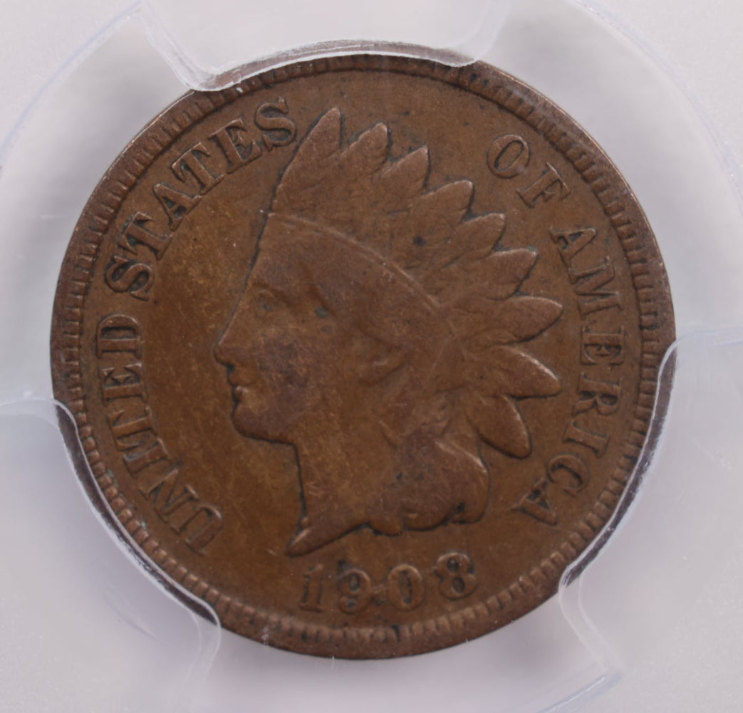 1908-S Indian Head Cents., PCGS Graded Fine-12., Store #CT0526