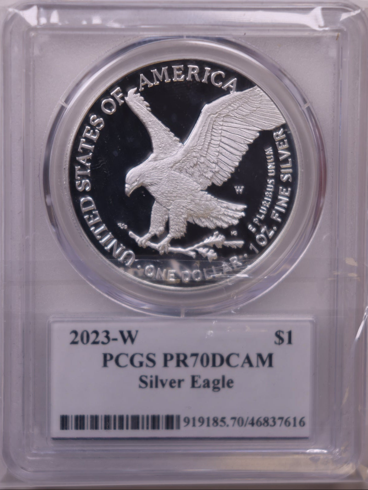 2023-W American Silver Eagle, First Edition, Ultra Cameo PCGS PR-70, Store#AE0386
