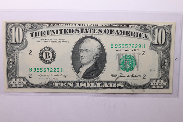 1985 $10 Federal Reserve Note. Crisp Uncirculated., Store Sale #035050