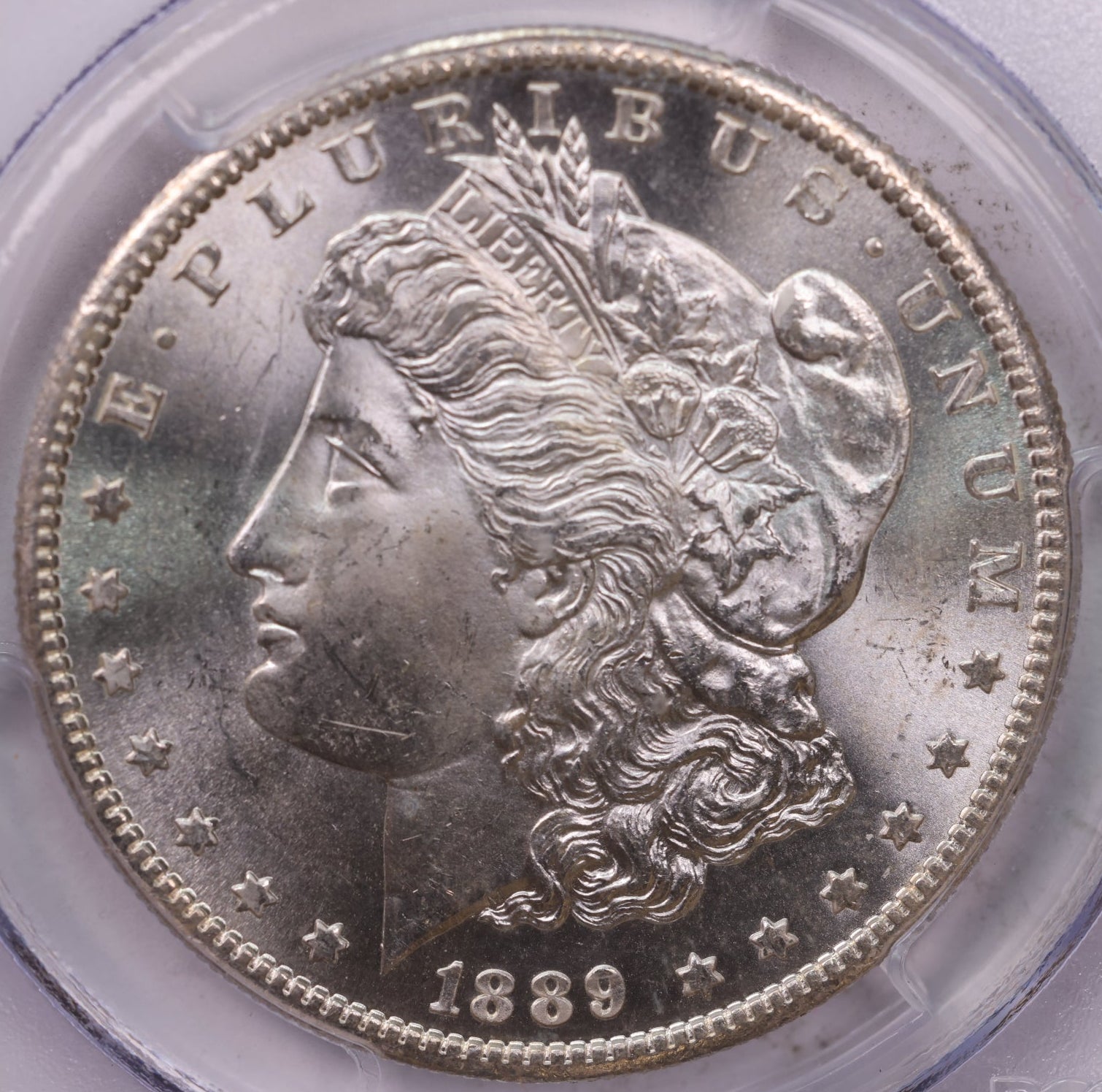 1889-S Morgan Silver Dollar, 'Hard Date' PCGS MS-65, Store #DR0588.
