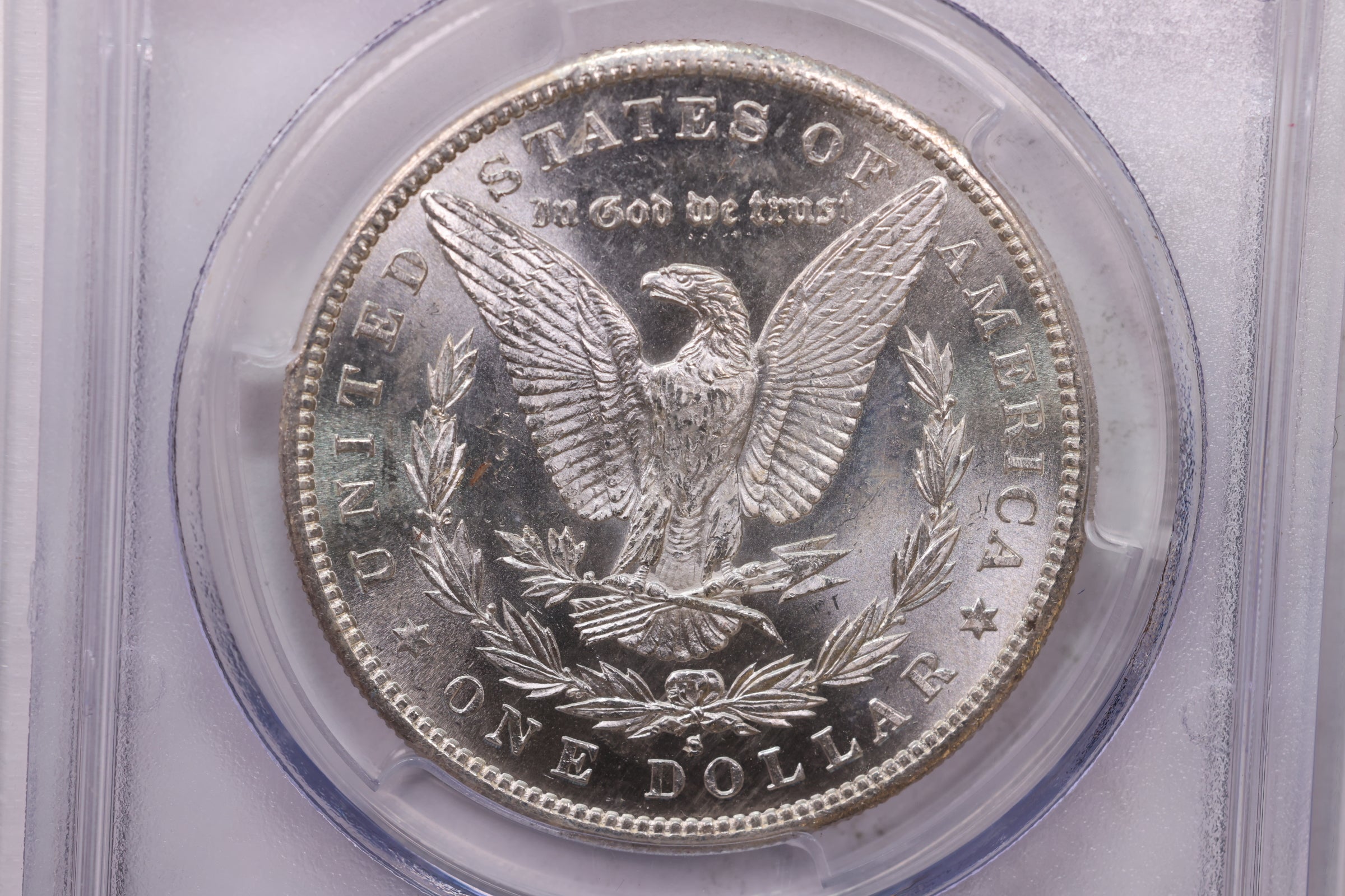 1889-S Morgan Silver Dollar., 'Another Hard Date' PCGS MS-65., Store #1755