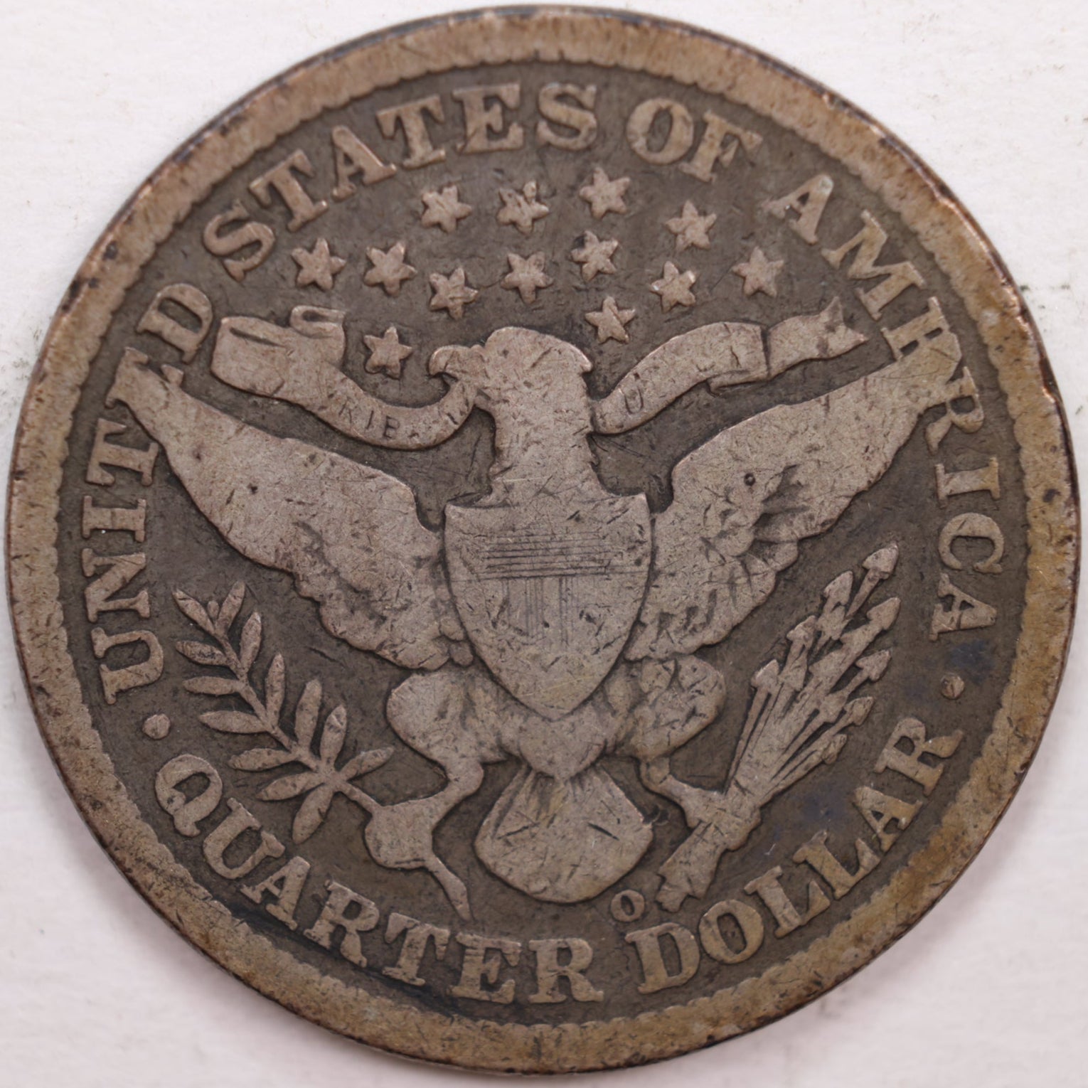 1895-O Barber Silver Quarter, Very Good Circulated Coin, Store #QR0346