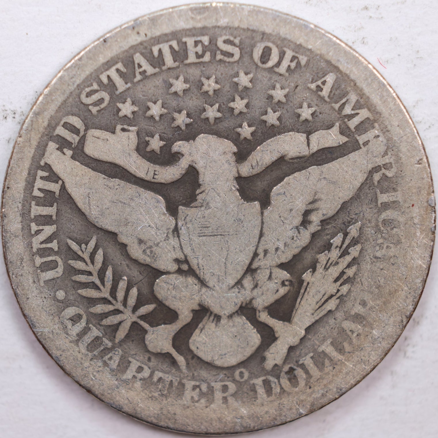 1896-O Barber Silver Quarter, Very Good Circulated Coin, Store #QR0352