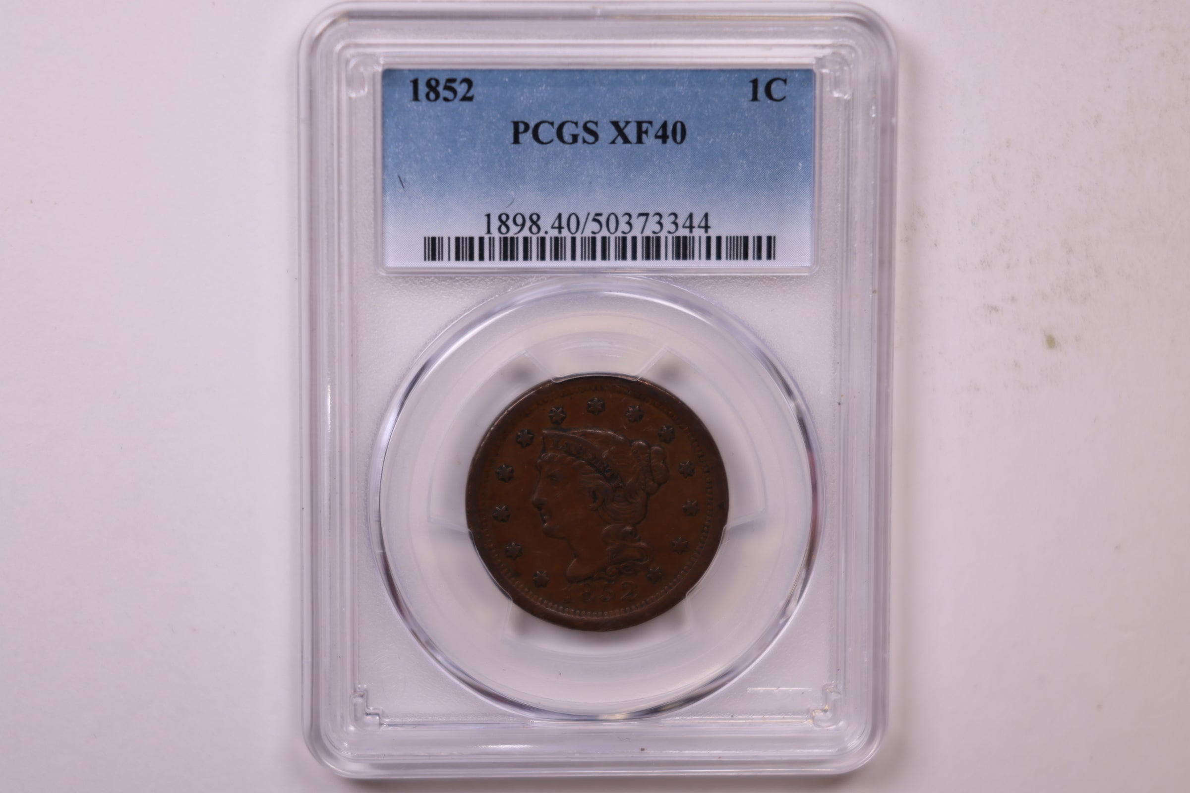 1852 Large Cent, PCGS XF-40, Affordable Circulated Coin, Store #CT1192