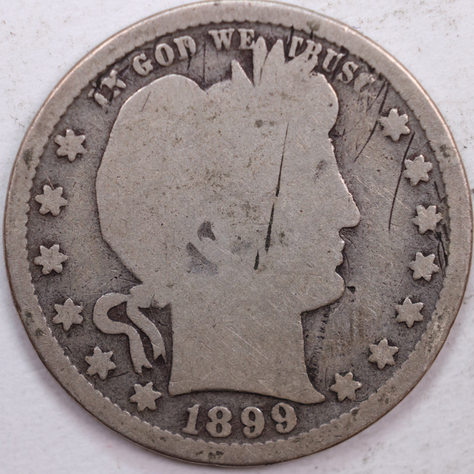 1899 Barber Quarter, Good Circulated Coin, Store #QR0373