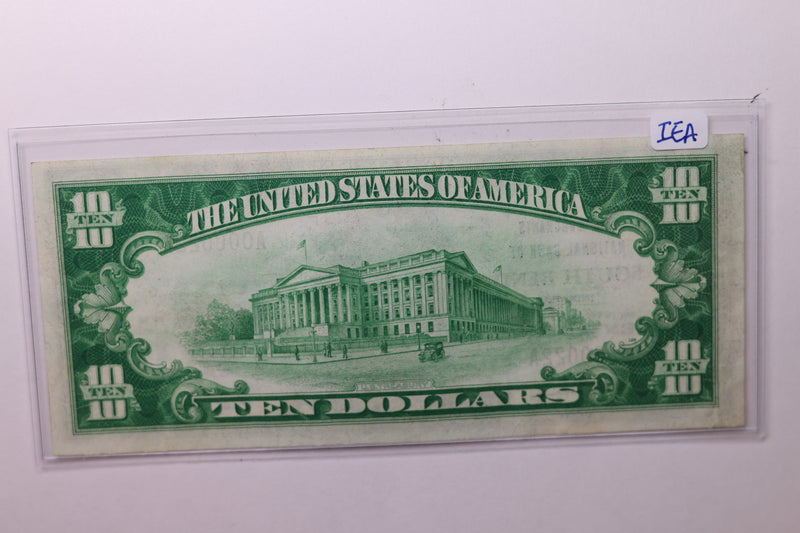 1929 $10 National Currency, Affordable Circulated Currency., STORE SALE