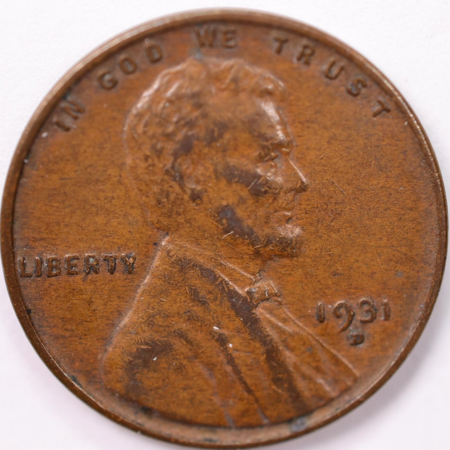 1931-D Lincoln Cent, About Uncirculated Coin, Store #1861