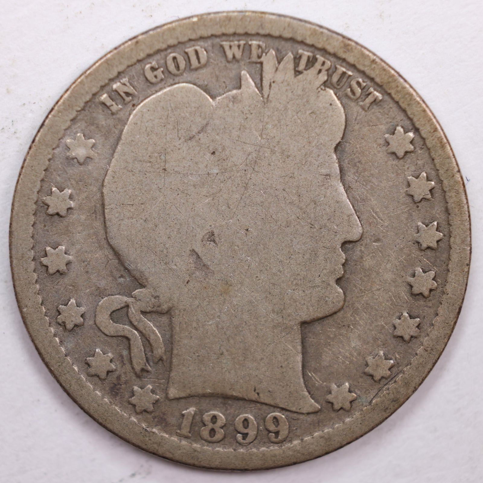 1899 Barber Quarter, Good Circulated Coin, Store #QR0395