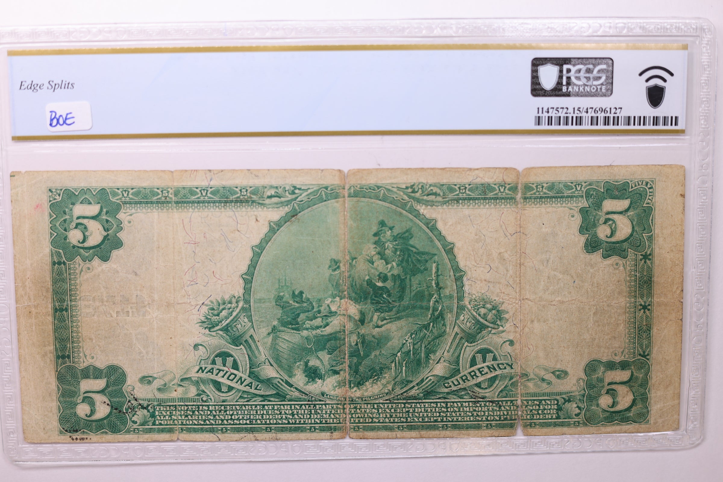 1902 $5 National Currency., PCGS F-15., Affordable Circulated Currency., STORE SALE #LGNB011