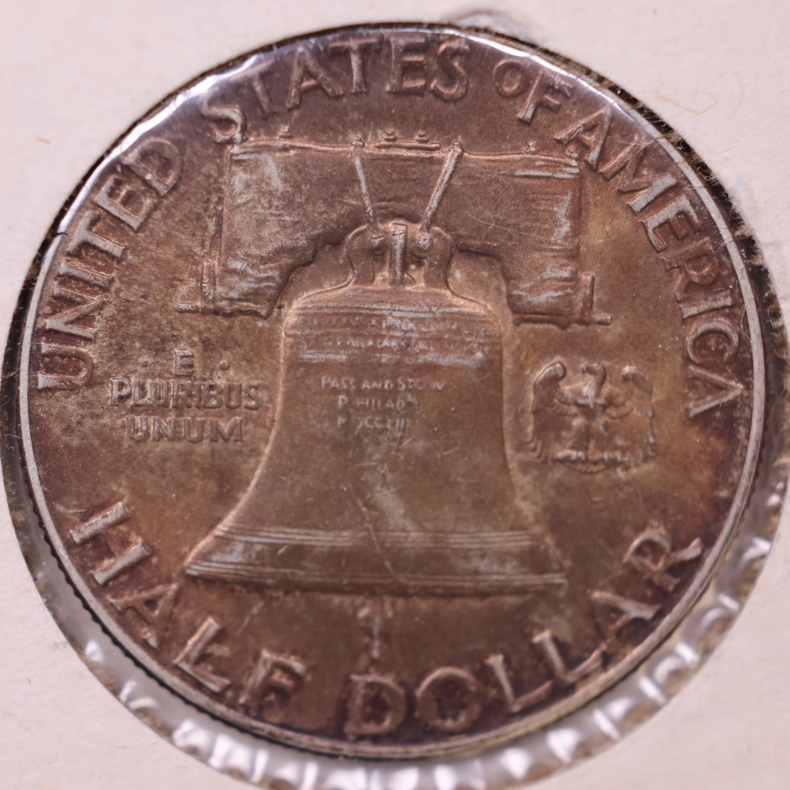 1948 Ben Franklin Half Dollar, About Uncirculated Coin. Store #HR1166