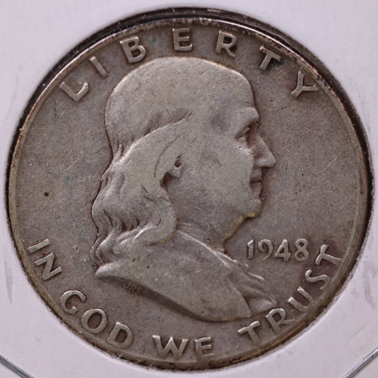 1948-D Ben Franklin Half Dollar, Very Good Circulated Coin, Store #HR1465