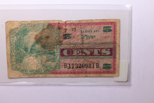 Copy of 5 Cent, Military Payment Certificate, (MPC), Affordable Circulated Currency., STORE SALE #035194