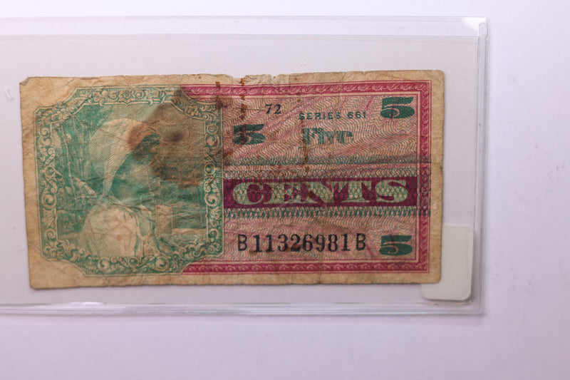 Copy of 5 Cent, Military Payment Certificate, (MPC), Affordable Circulated Currency., STORE SALE