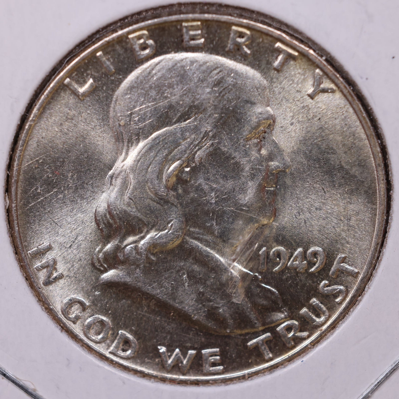 1949 Ben Franklin Half Dollar, Mint State Uncirculated Coin, Store #HR1484