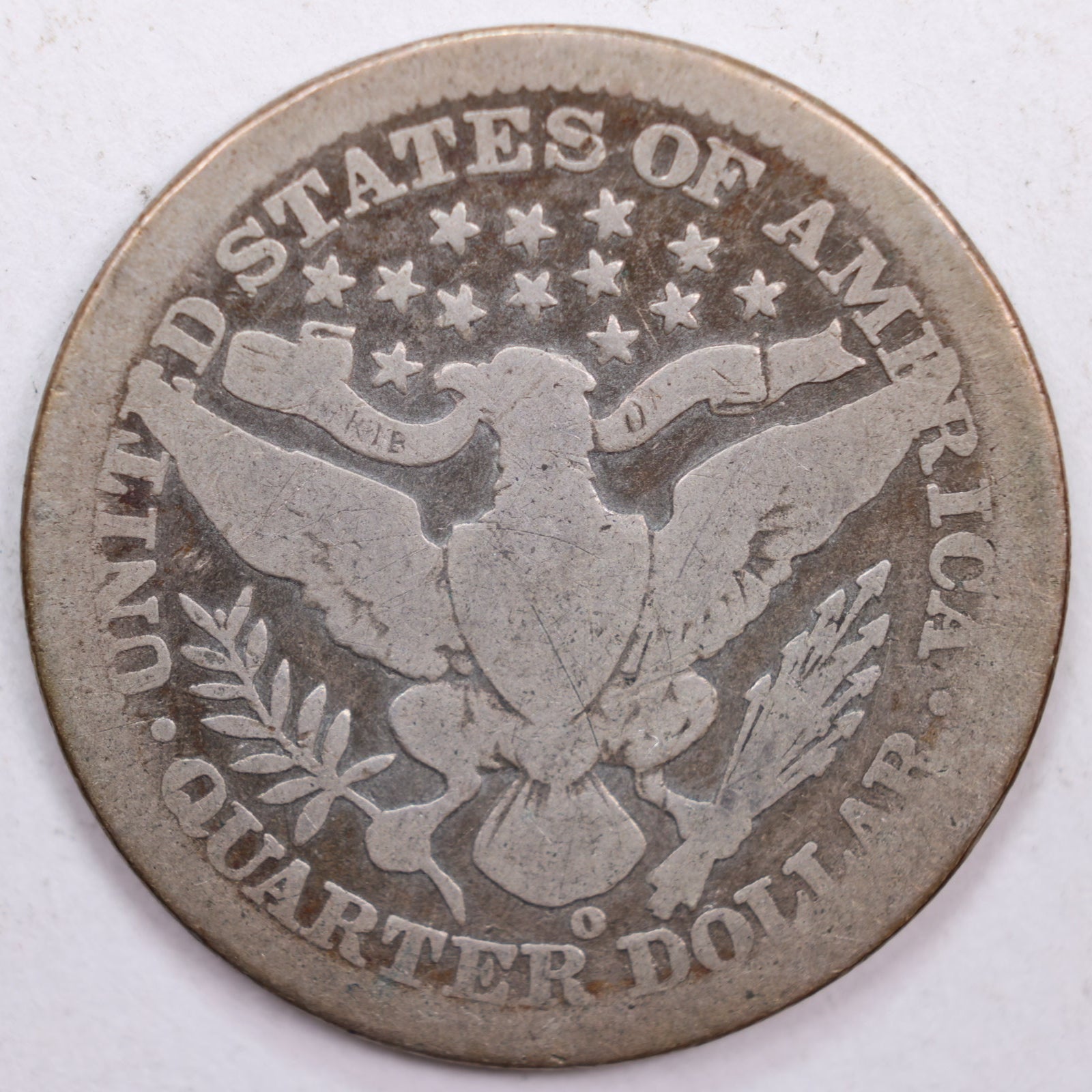 1901-O Barber Silver Quarter, Good Circulated Coin, Store #QR0427