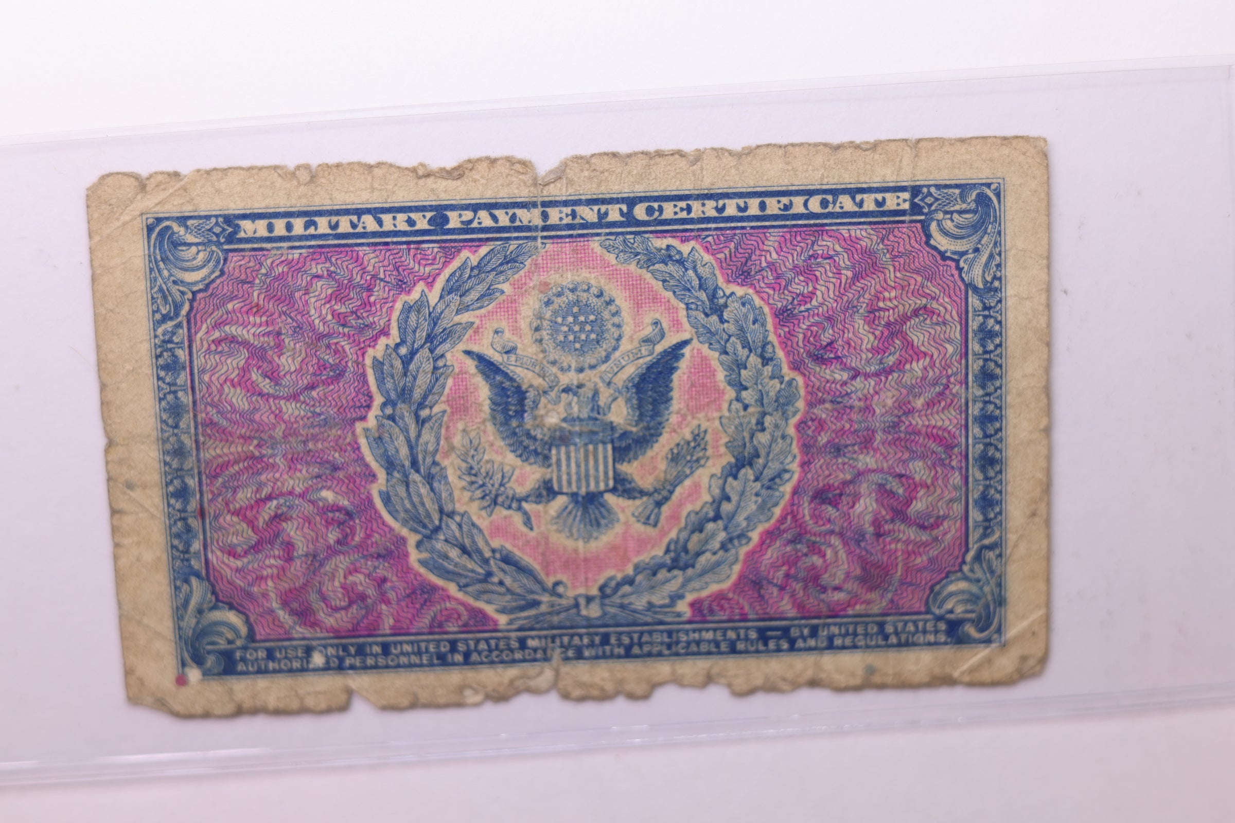 One Dollar, Military Payment Certificate, (MPC), Affordable Circulated Currency., STORE SALE #035213