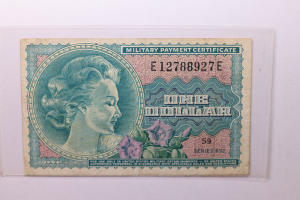 One Dollar, Military Payment Certificate, (MPC), Affordable Circulated Currency., STORE SALE #035214