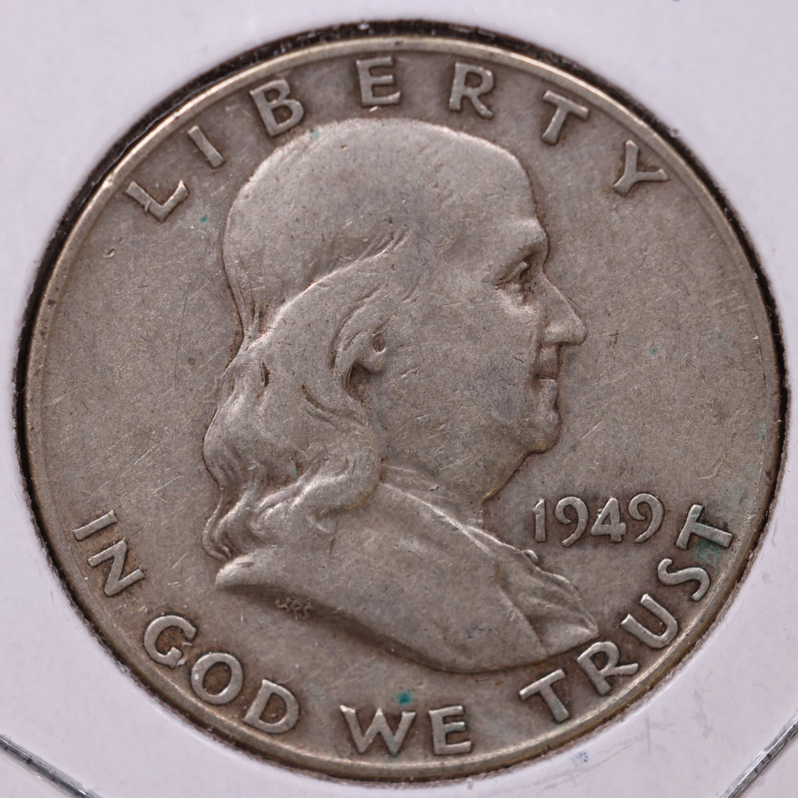 1949-D Ben Franklin Half Dollar, Good Circulated Coin, Store #HR1506
