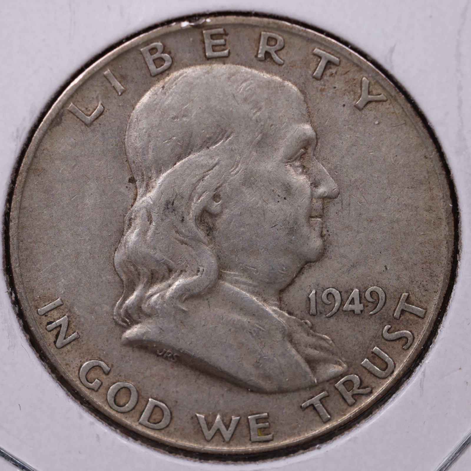 1949-D Ben Franklin Half Dollar, Very Good Circulated Coin, Store #HR1508