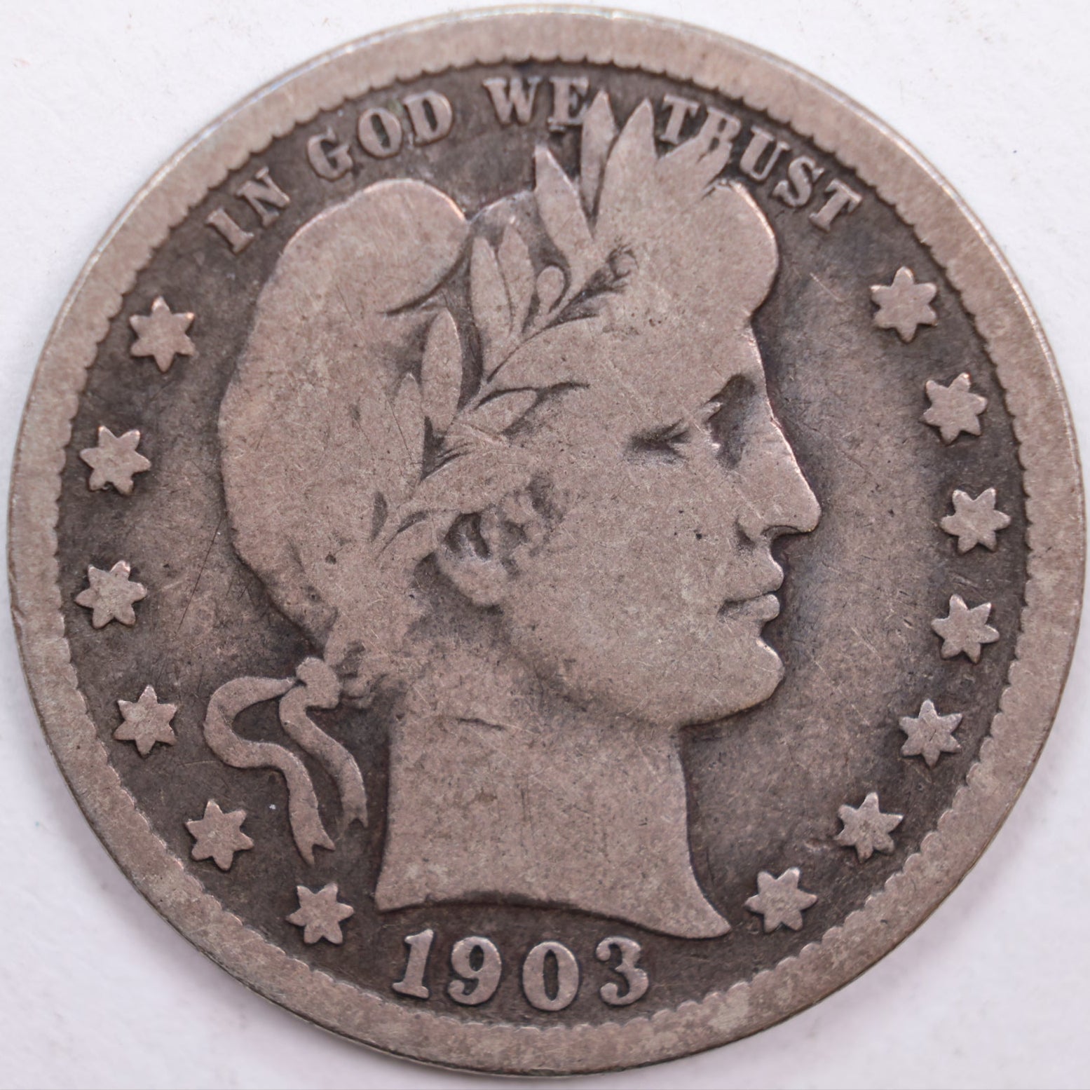 1903 Barber Quarter, Very Good Circulated Coin, Store #QR0438