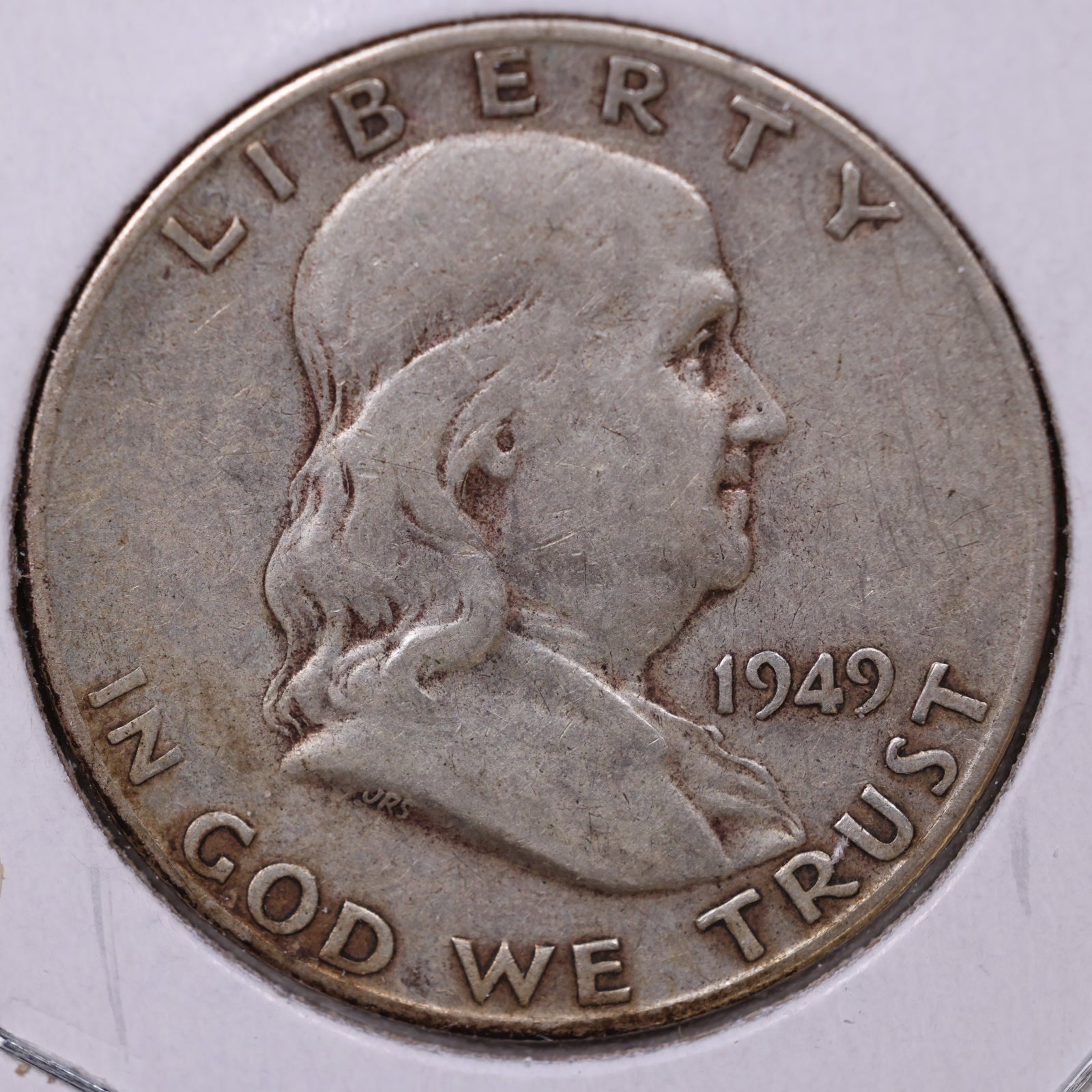 1949-S Ben Franklin Half Dollar, Good Circulated Coin, Store #HR1510