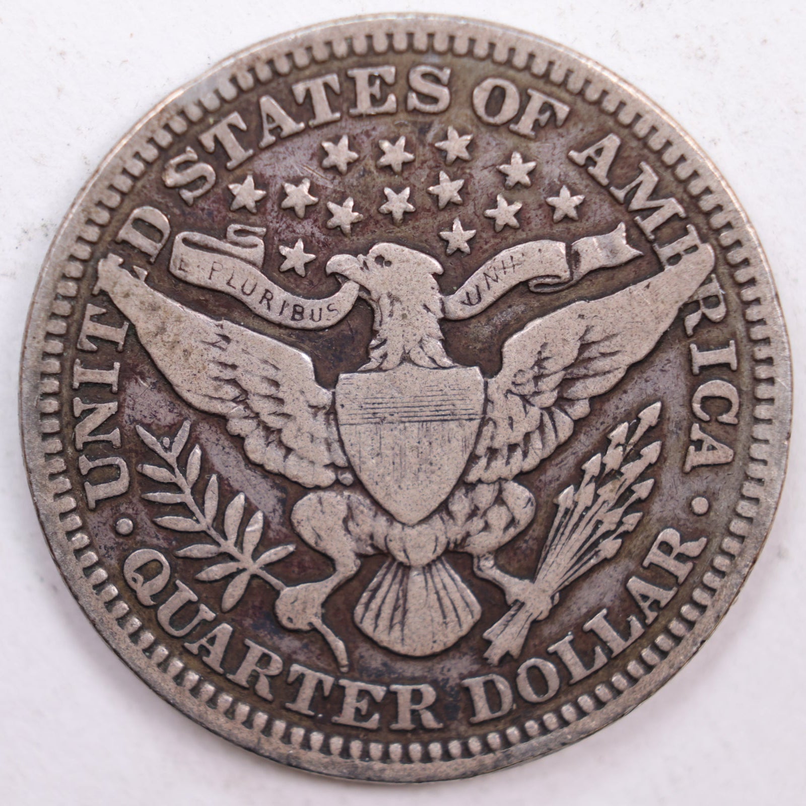 1904 Barber Silver Quarter, Fine Circulated Collectible Coin, Store #QR0444