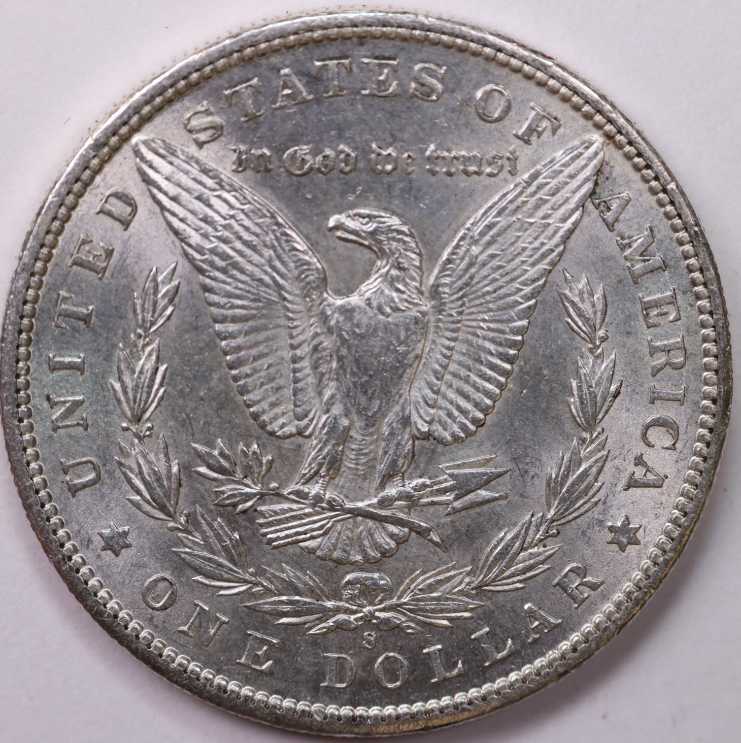 1898-S Morgan Silver Dollar. Gem Mint State Uncirculated Coin, Store #DR0096