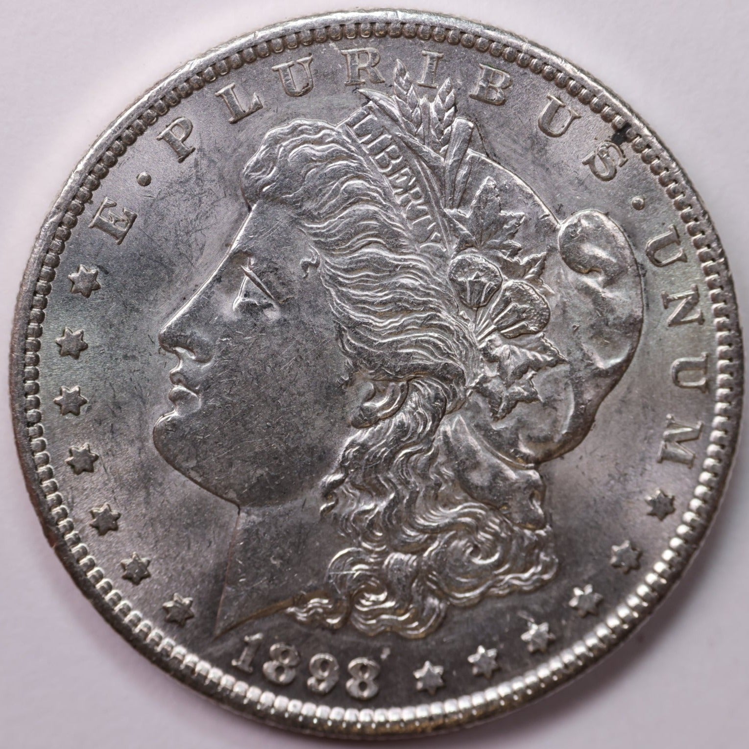 1898-S Morgan Silver Dollar. Gem Mint State Uncirculated Coin, Store #DR0096