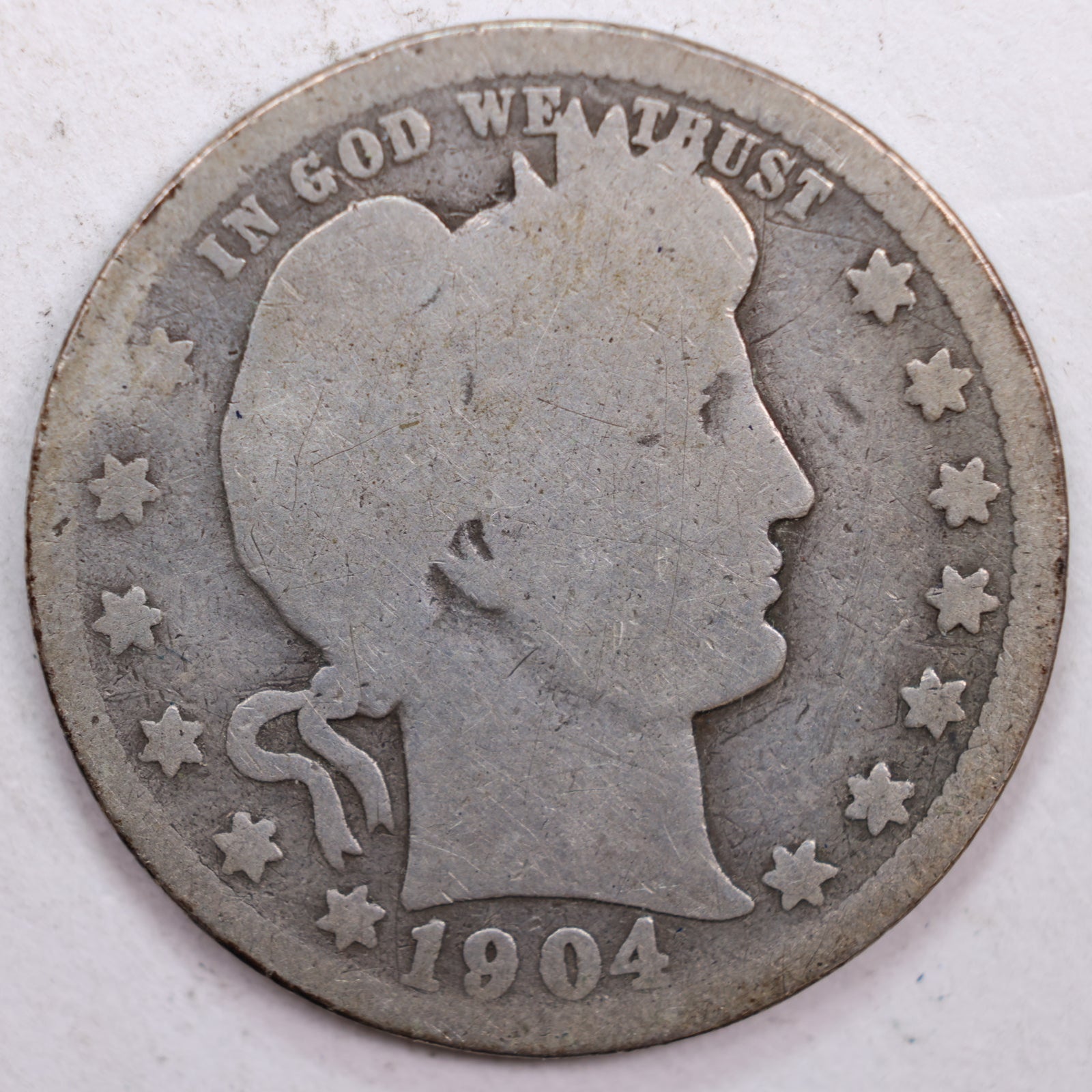 1904-O Barber Quarter, Fair Circulated Coin, Store #QR0455